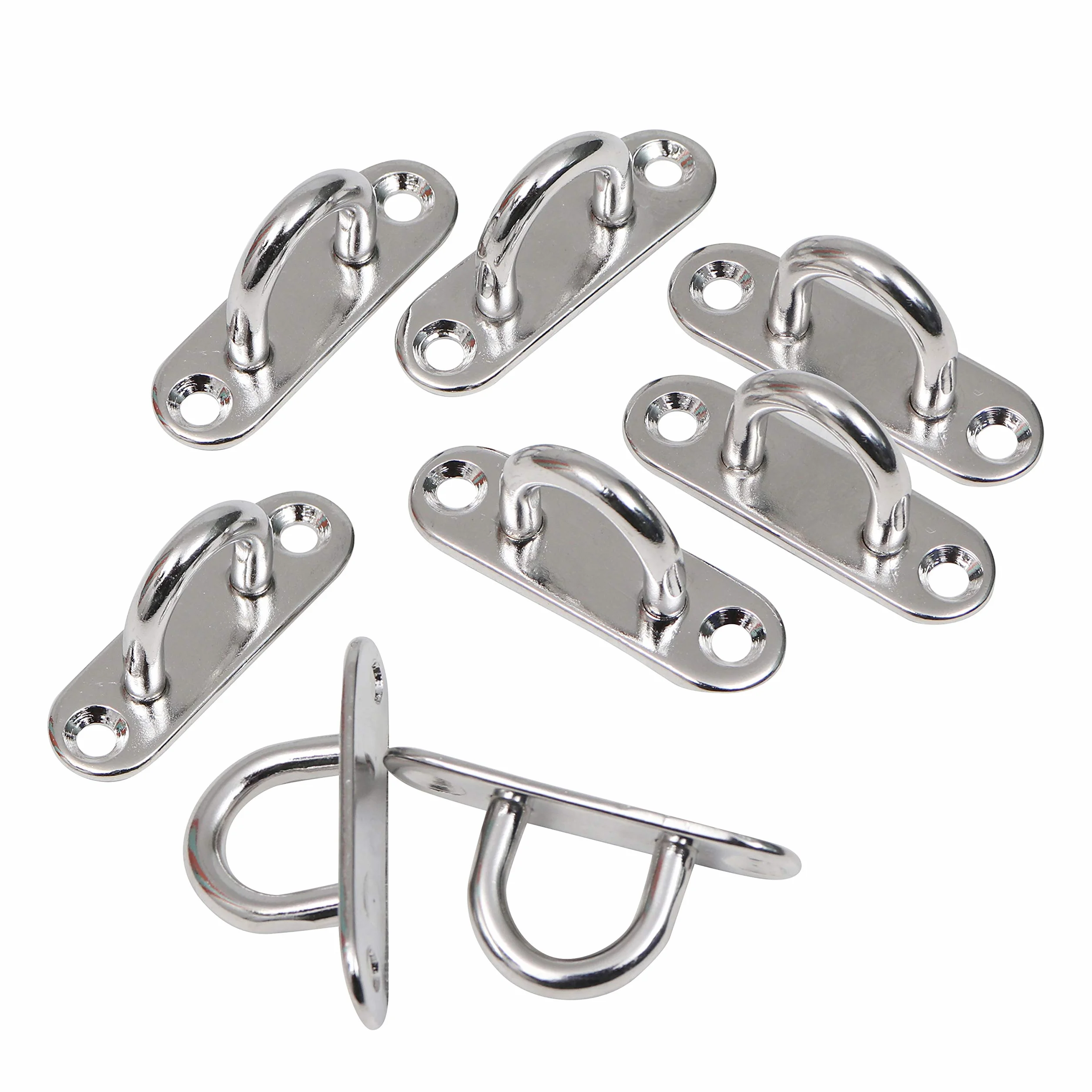 Belle Vous M8 Zaczepy ze Stali Nierdzewnej (8-Pak) - Silne Haki w Kształcie U do Ściany/Sufitu (80 x 26 mm) - Wytrzymują do 200 kg - Elementy Konstrukcyjne do Zawieszania