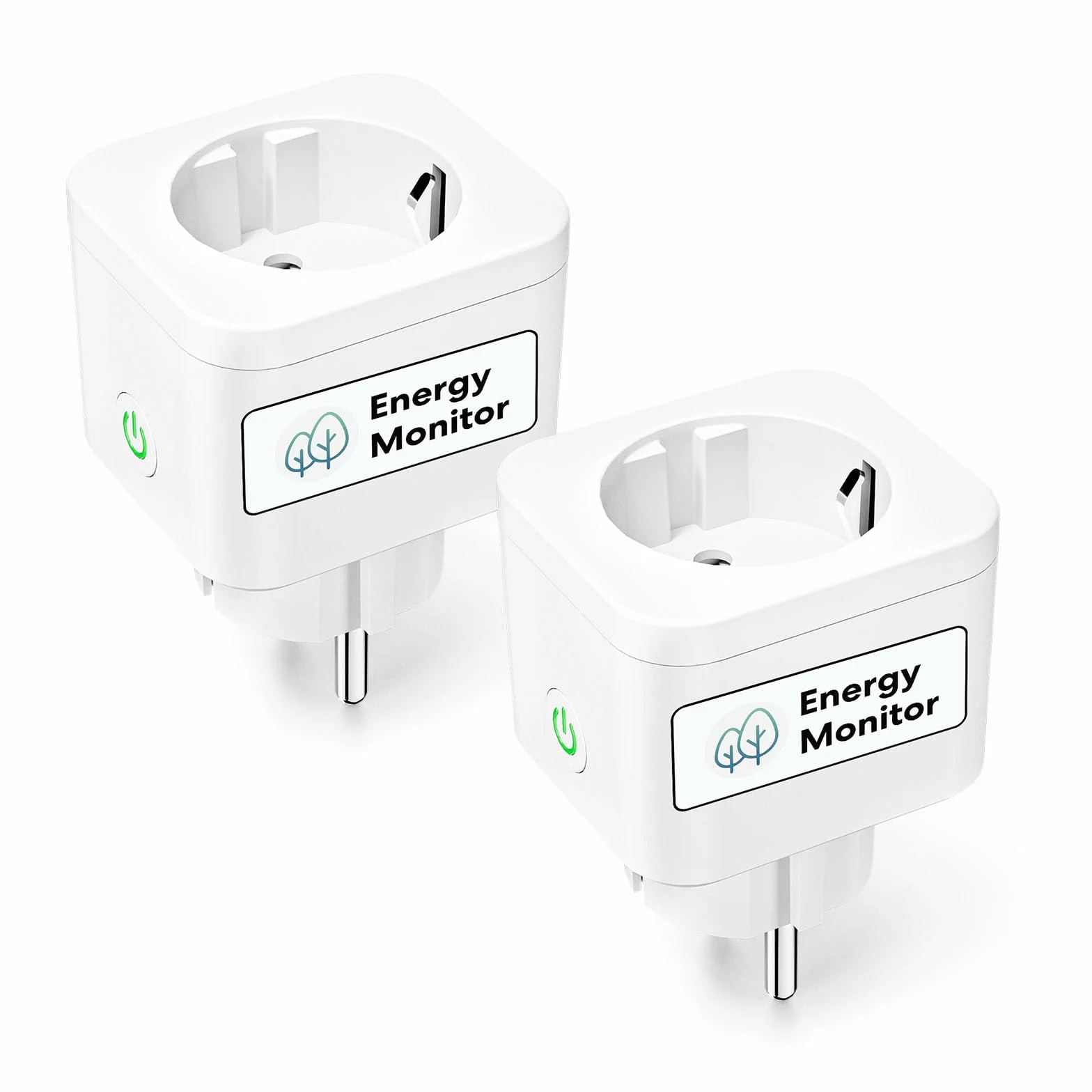 Meross Inteligentna wtyczka z monitorem zasilania, wtyczka Bluetooth Alexa 16A ze zdalnym sterowaniem i głosem, timer, wtyczka WiFi kompatybilna z Alexa, Google Home i SmartThings, 2 szt