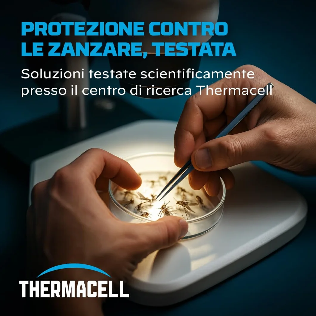 Thermacell Przenośny środek odstraszający komary, ochrona 21 m², zestaw 12-godzinny wkład + 3 płytki, niebieski