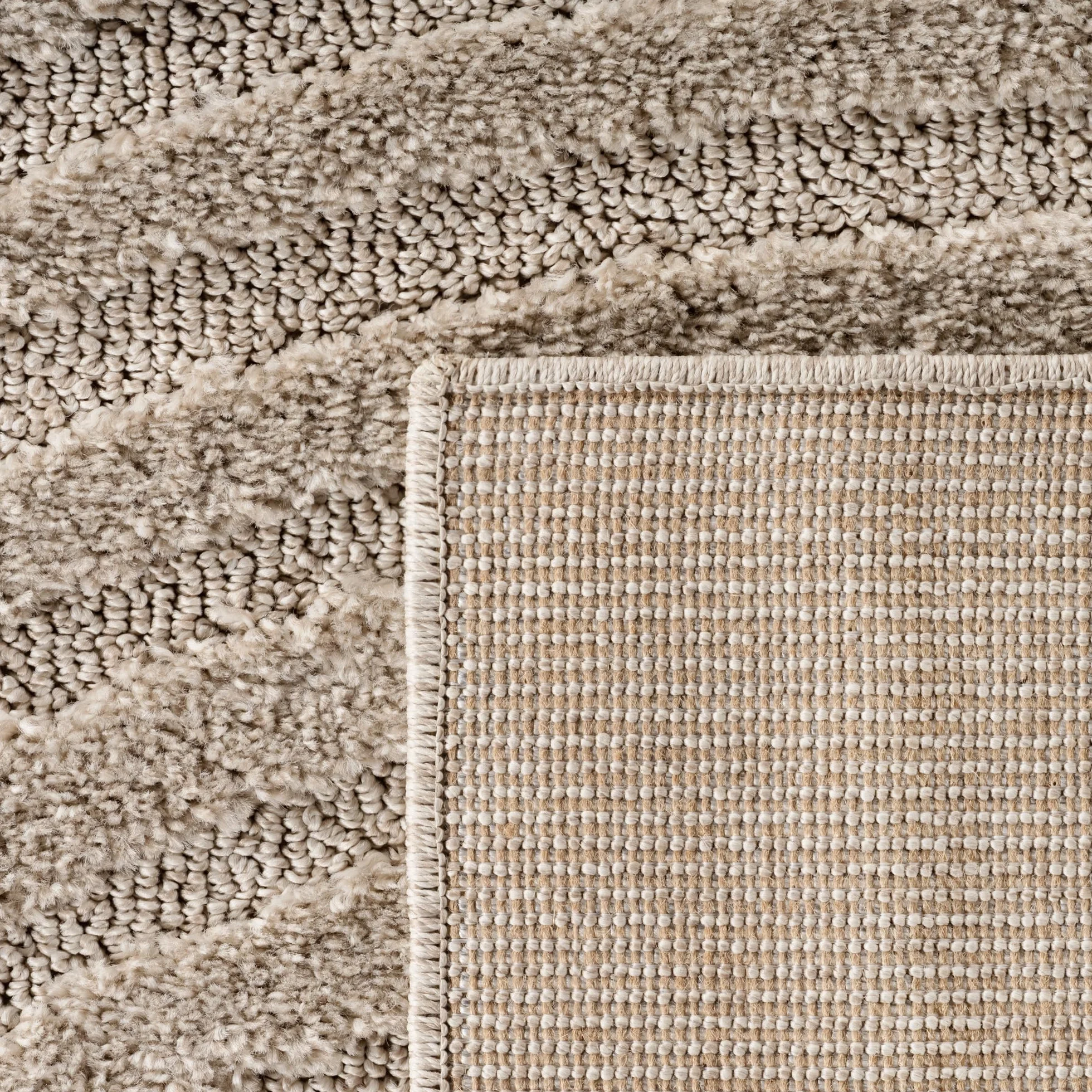 Carpetsale24 Dywan Okrągły 160 cm Beżowy z Długim Włosiem Design Skandi Boho Efekt Wysoko-Nisko Miękki Shaggy Puszysty Trwały Łatwy w Czyszczeniu Nowoczesny do Sypialni