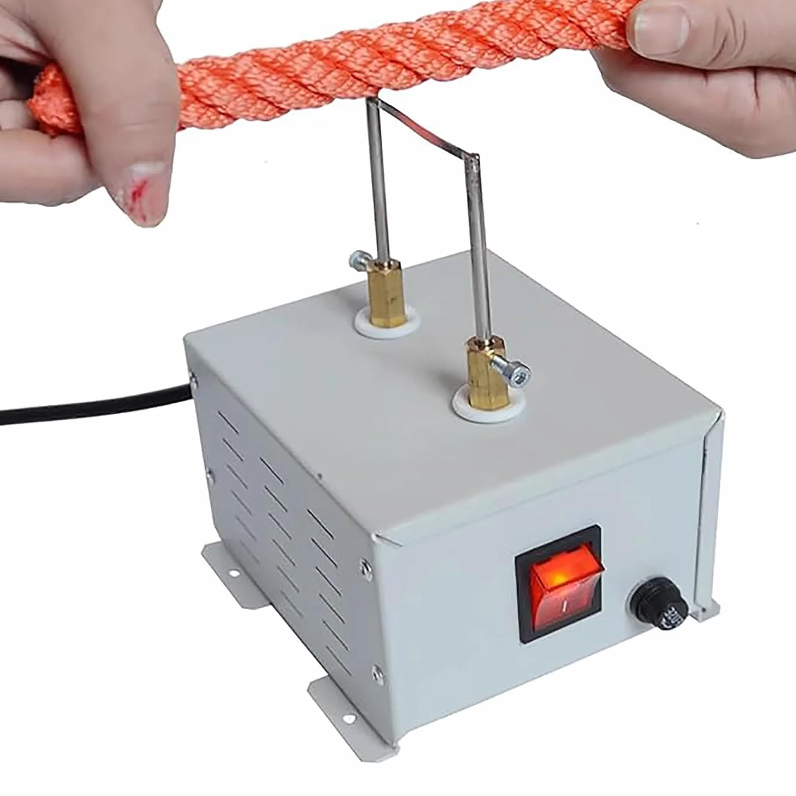 Electric Rope Cutter, Rope Cutter Hot Knife Rope Cutting, 0-800℃ Temperature Contro, 45W Hot Knife Rope Cutting Machine, Ideal for Ribbon, Foam, Webbing, Belting