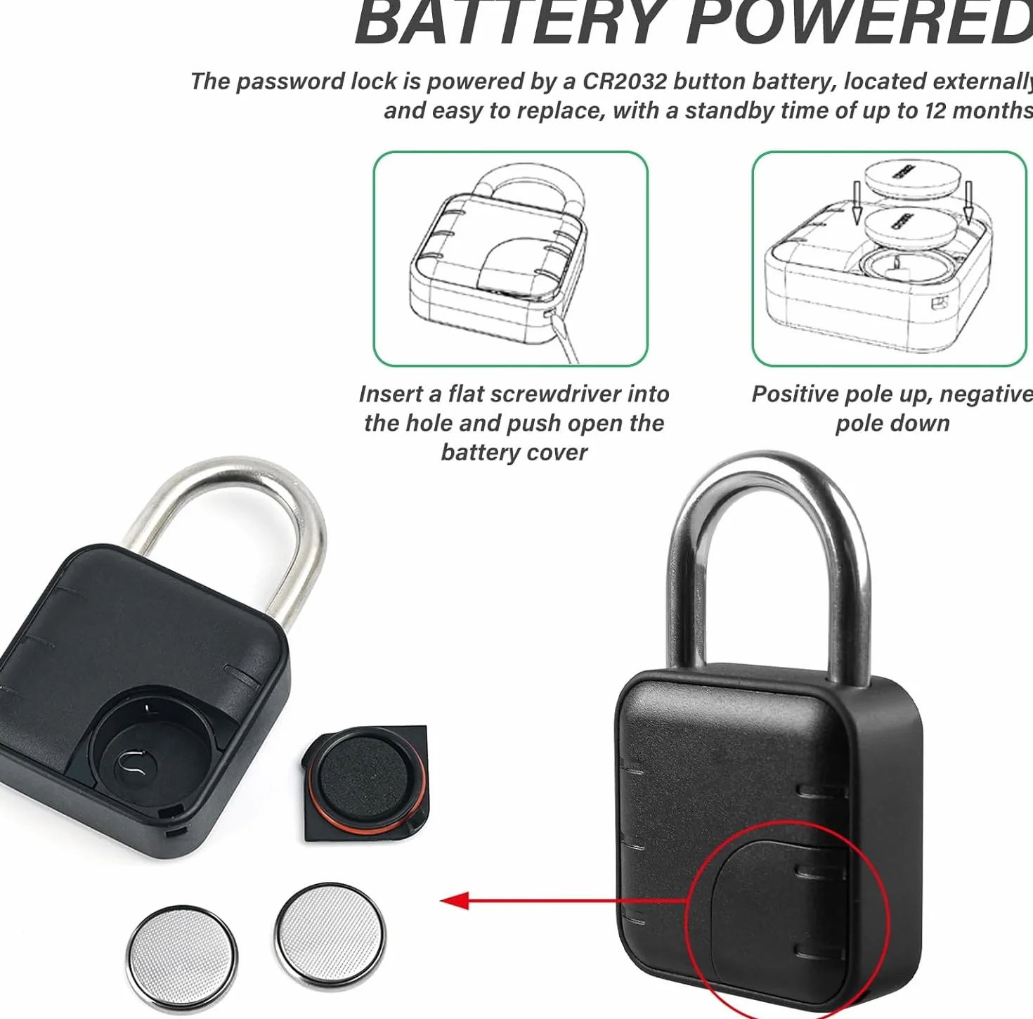 Smart Combination Block, 6 -cyfrowa Szafka Hasła Blokada Elektroniczna Kłódka z Kodem, Wodoodporne Cyfrowe Parłowne Kłódki do Szaf Siłowni, Bramy, Szafka