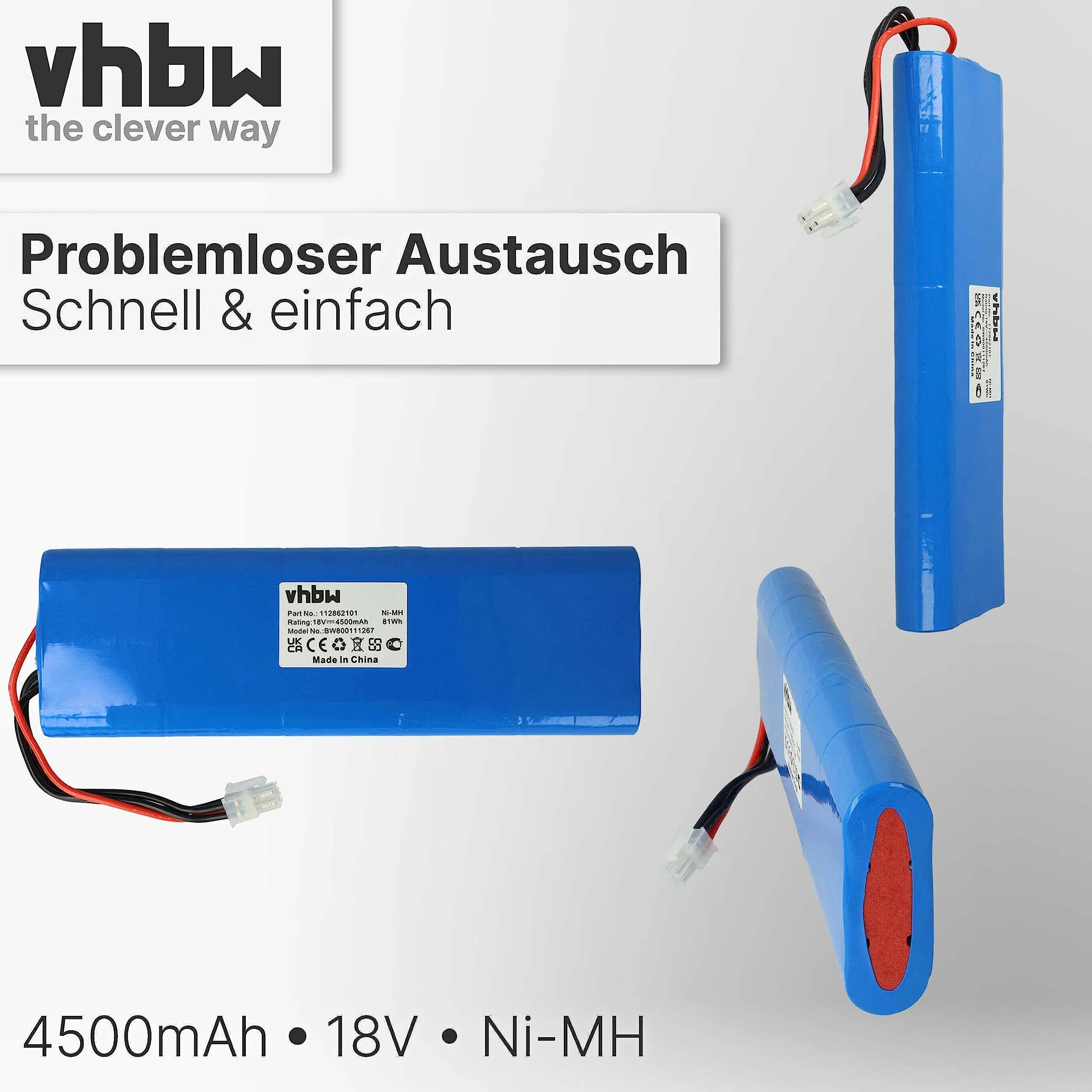 Vhbw NiMH akumulator 4500 mAh 18 V do kosiarek automatycznych 1128621-01