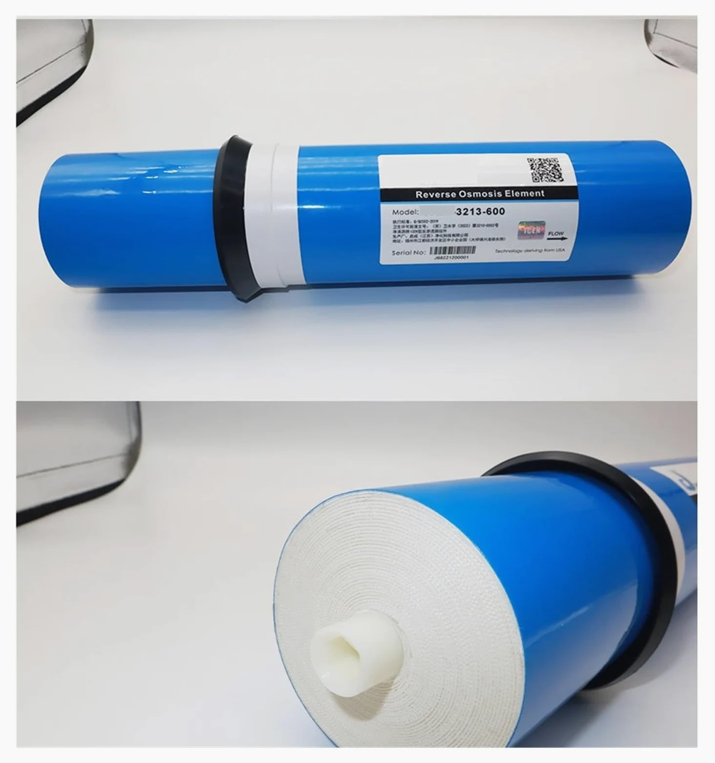 Membrana RO 3213-600 do domowego urządzenia do bezpośredniego picia wody, membrana odwróconej osmozy, filtr do oczyszczania wody 600G, wymiana Z wysoką szybkością filtracji i wysokim przepływem