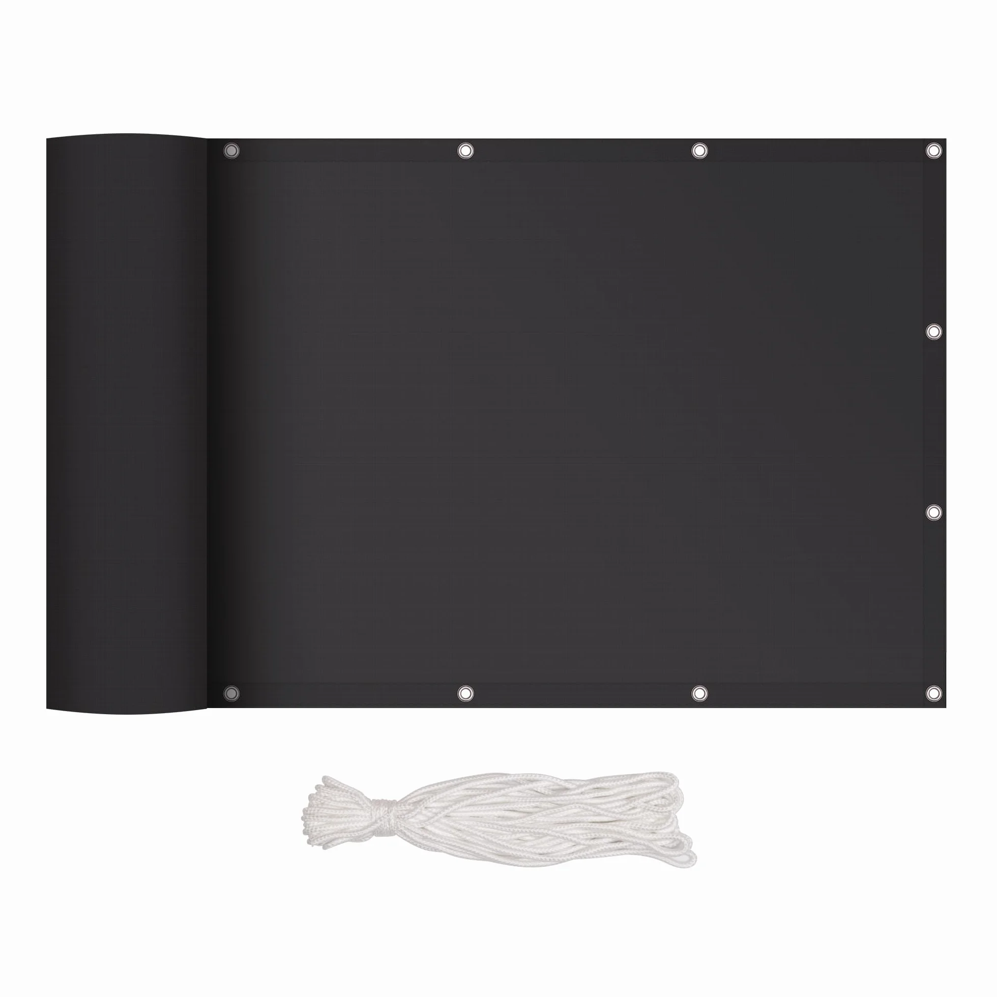 Osłona balkonowa przed wiatrem 90x300 cm antracytowa