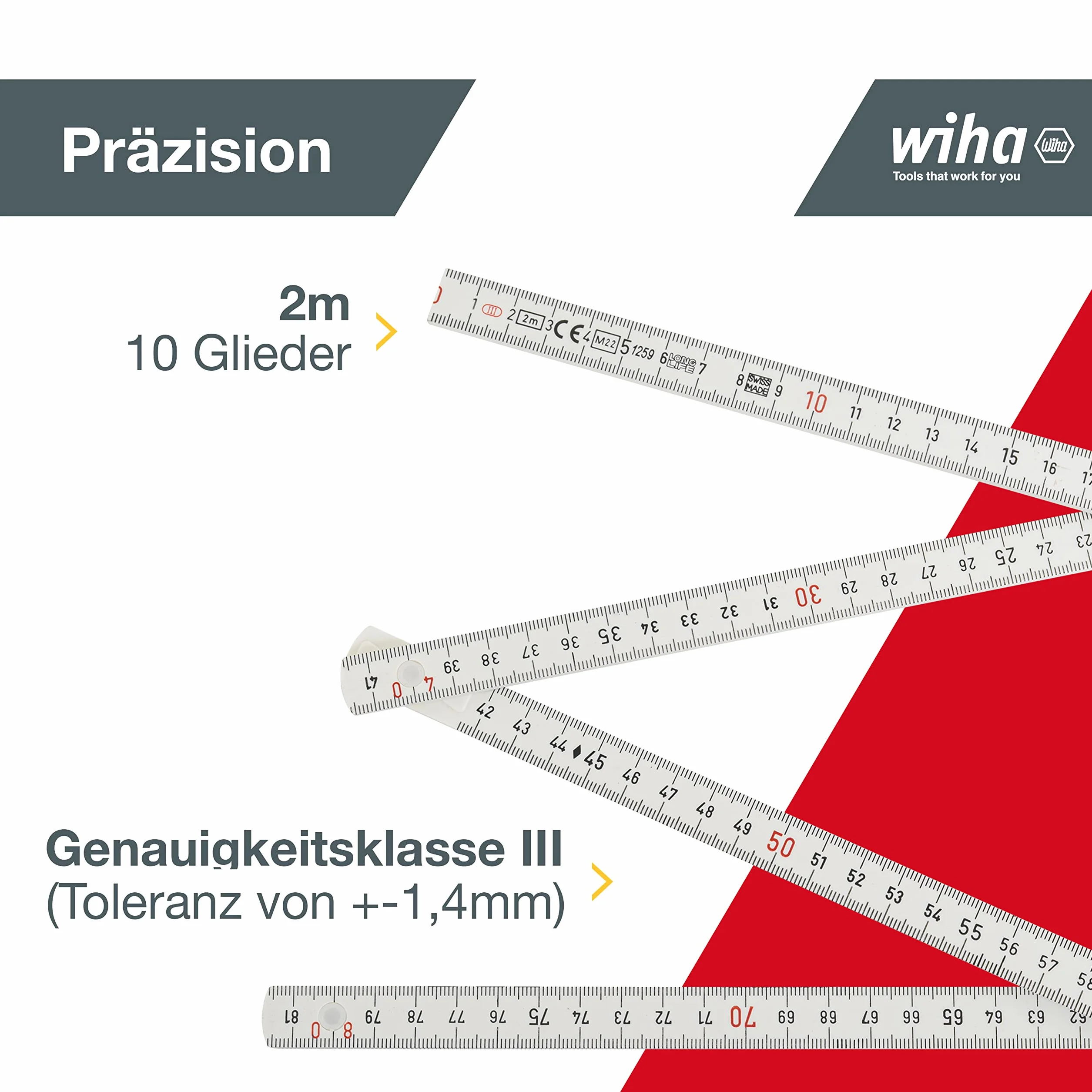 WIHA 27057 - Składanie metra 4102000 LongLife 2 M Ref. 41020002, 2 mm