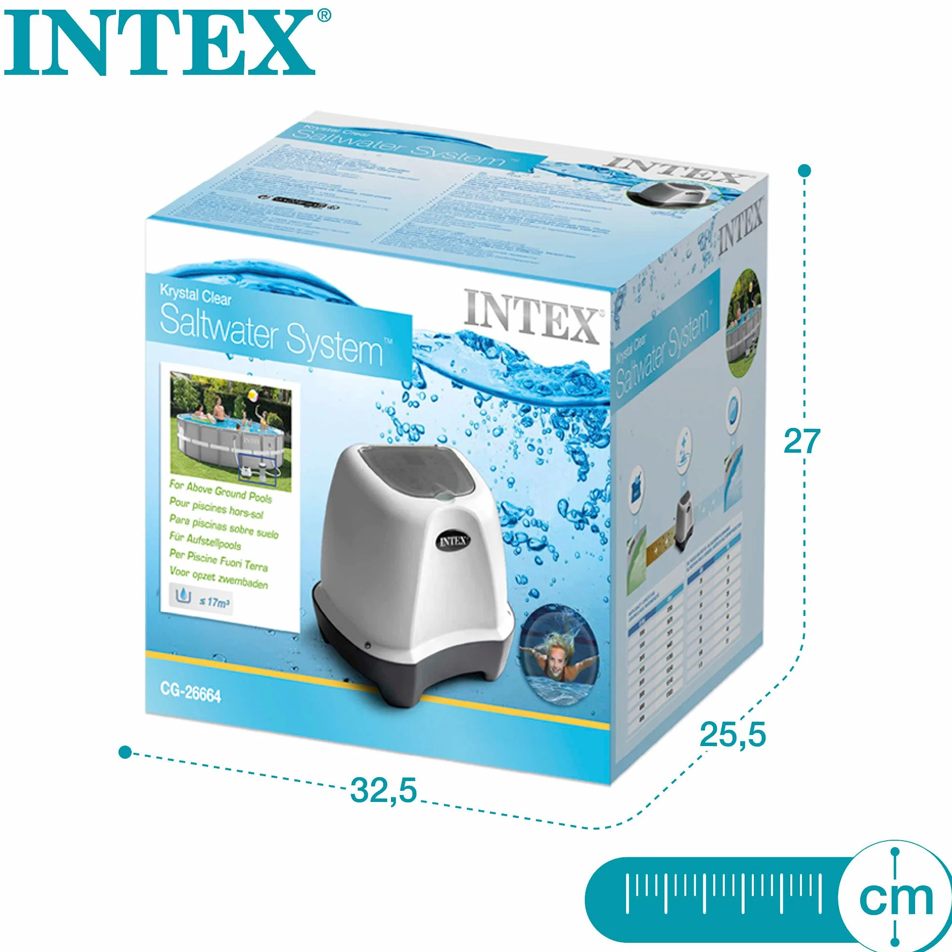 Intex System Słonej Wody 230 V Szary Biały