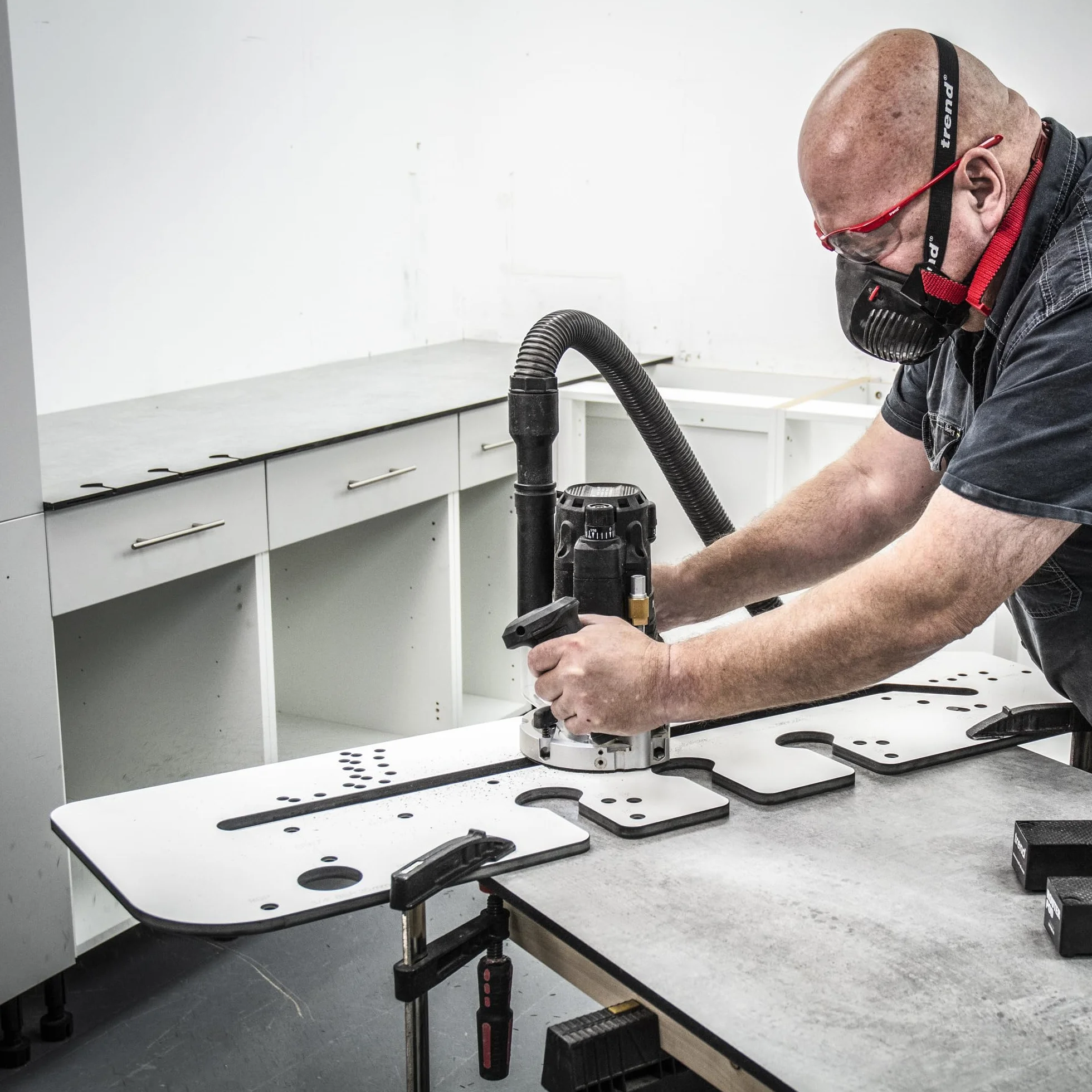 Trend Professional Szablon do Blatów Kuchennych z Wielu Materiałów do Połączeń na Zakładkę, Do Blatów do 950mm, Technologia Wyrównania Krawędzi Przedniej, KWJ950/PRO