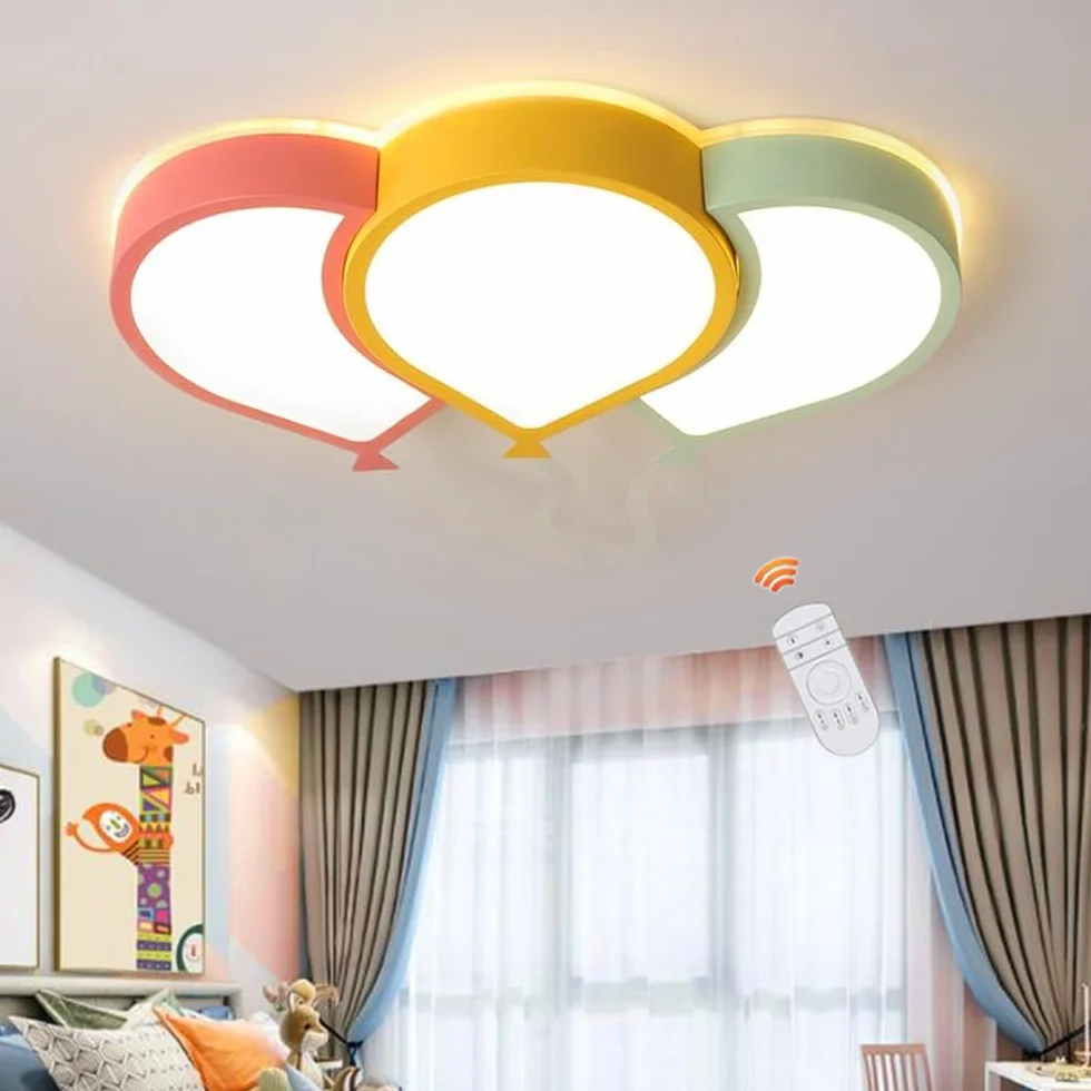 LED Balonowa Lampa Sufitowa Dla Dzieci Kreatywna 36W Możliwość Przyciemniania Z Pilotem Żyrandol Do Sypialni Dla Chłopców I Dziewcząt Akrylowy Światło Jadalni Salonu