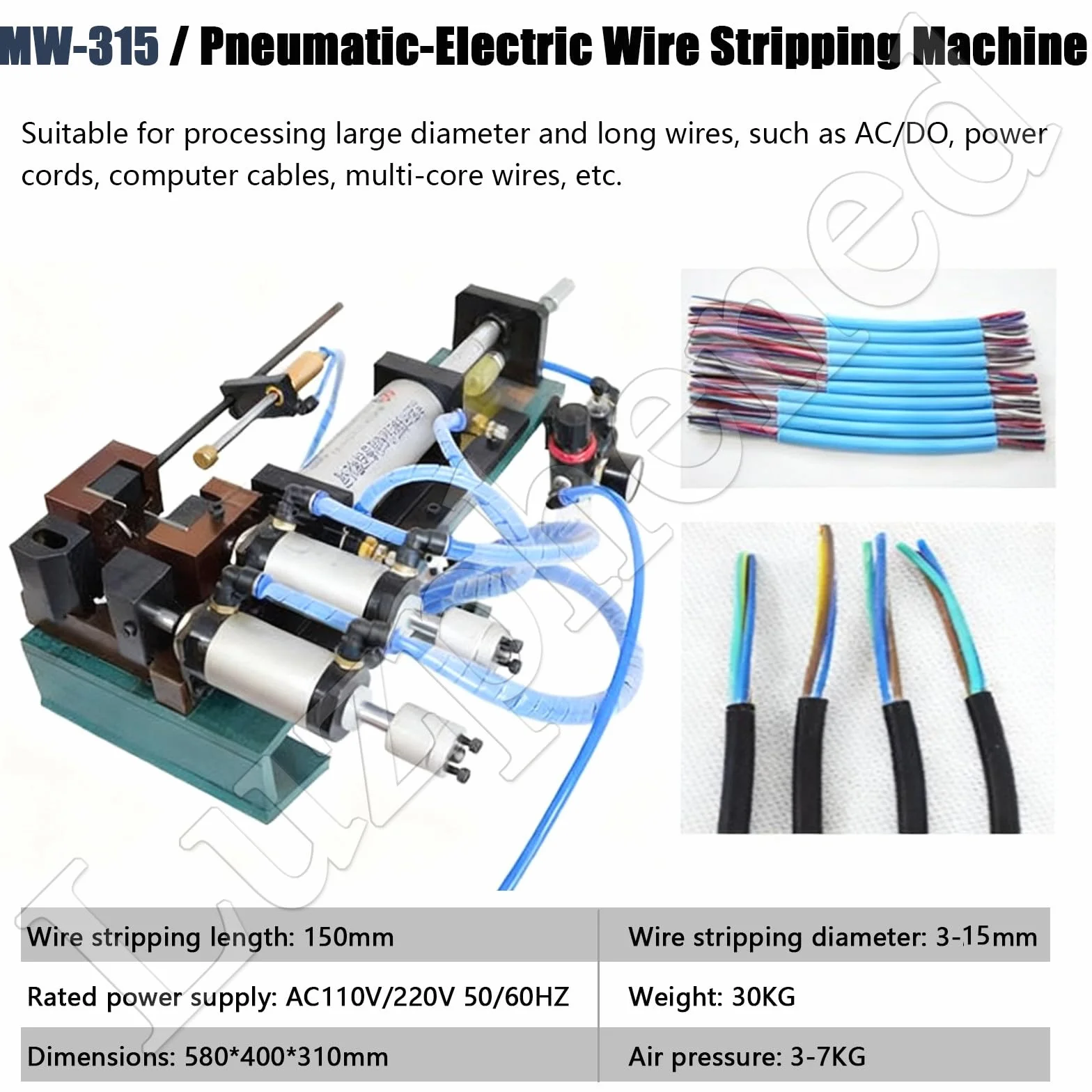 Elektryczny ściągacz drutu, automatyczne narzędzie do ściągania izolacji przewodów do recyklingu drutu miedzianego, elektronarzędzie do wydajnego ściągania kabli