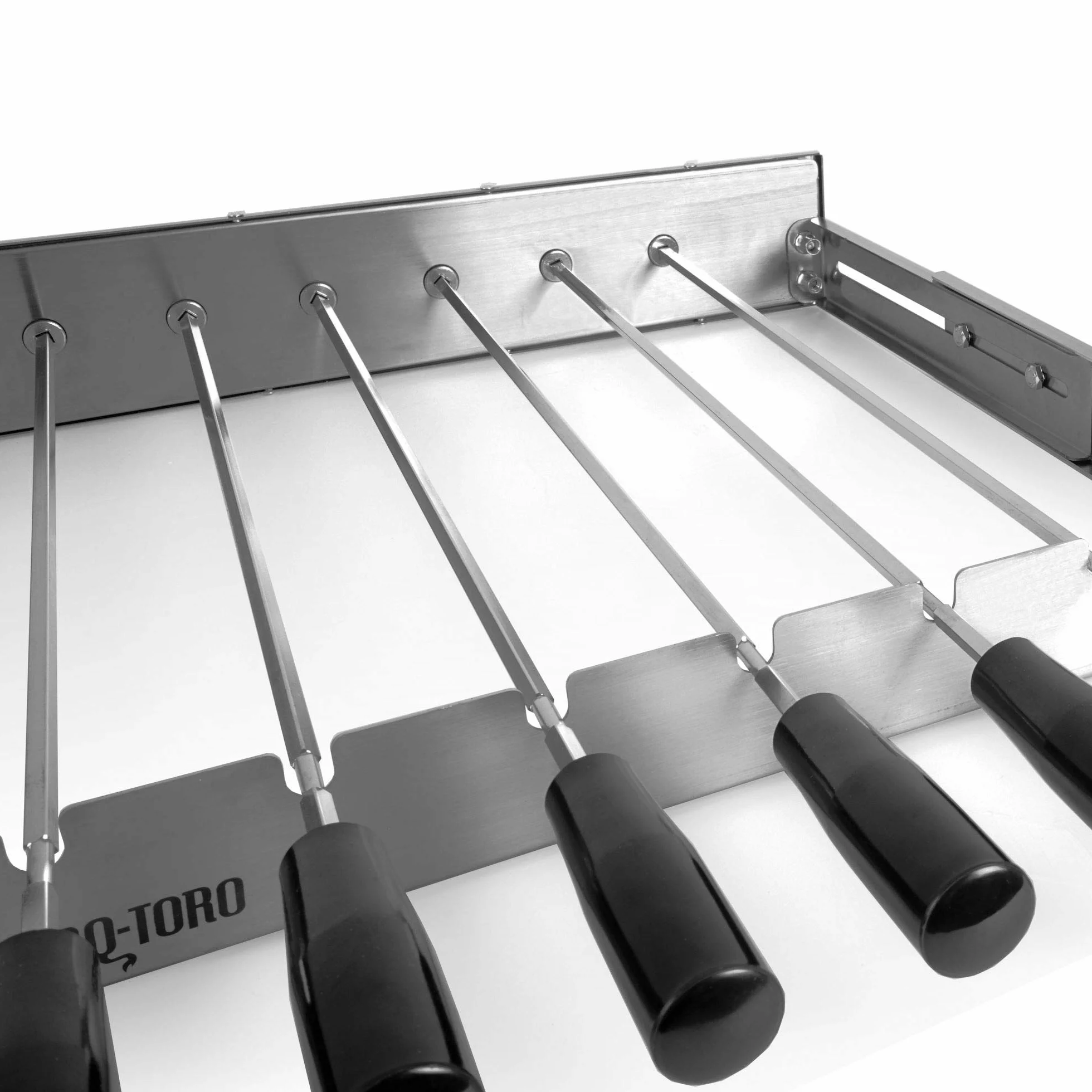 BBQ-Toro obrotowy rożen ze stali nierdzewnej 56 x 26-40 cm elektryczny z silnikiem