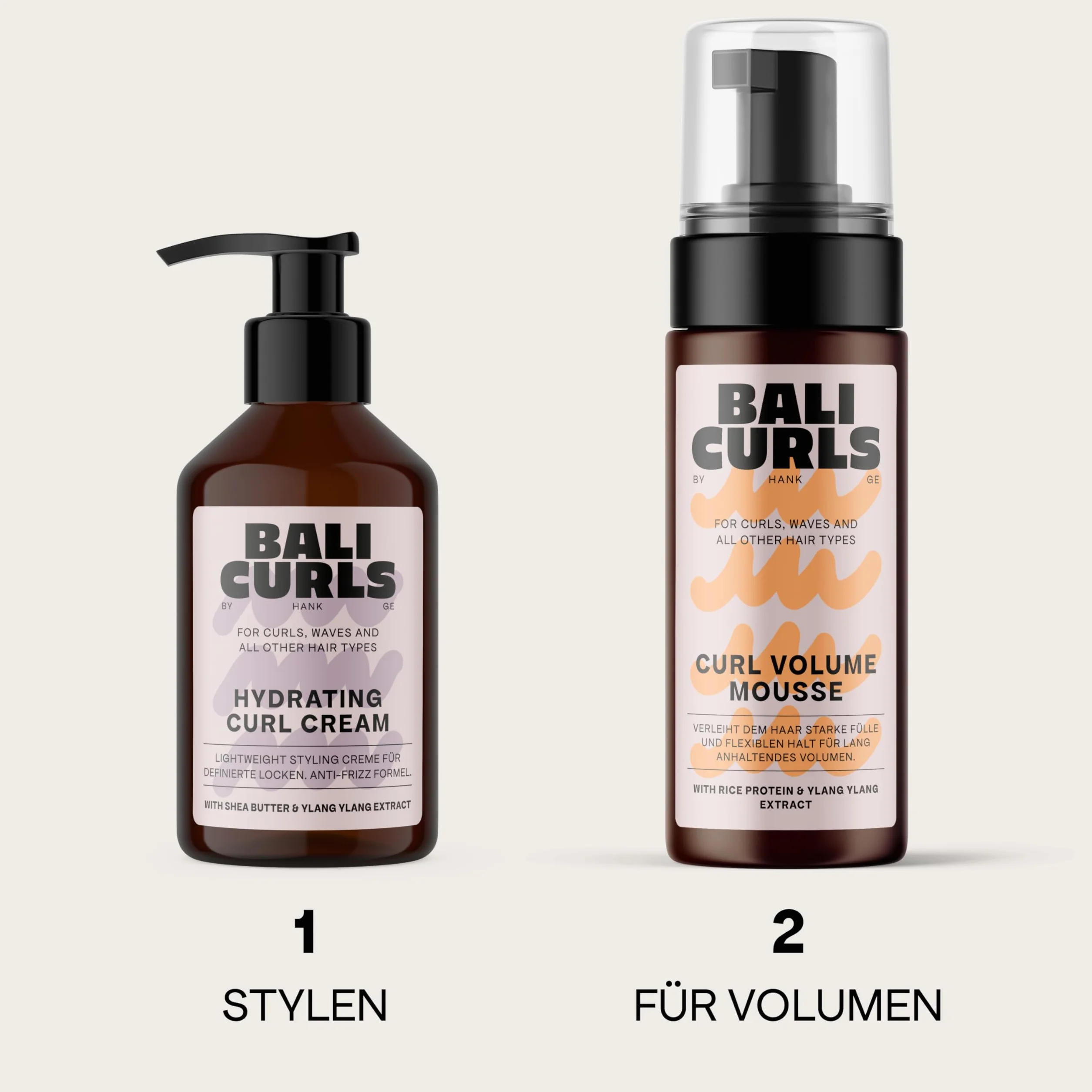Bali Curls Curl Volume Foam – lekka pianka do stylizacji loków – przewiewna pianka do włosów o dużej objętości – pianka do włosów zapewnia dodatkową przyczepność i gładkie rezultaty stylizacji – 150