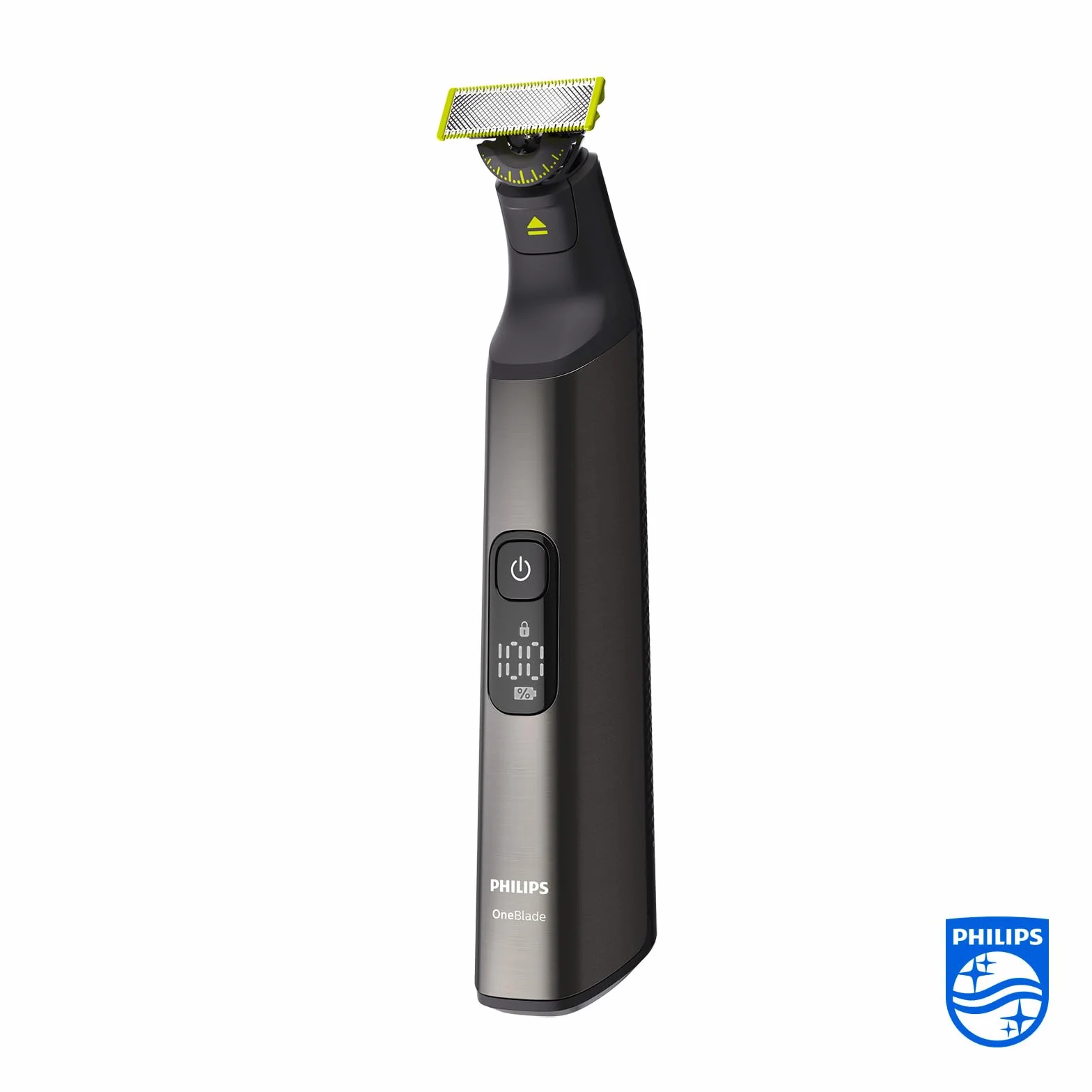 Autentyczny Philips OneBlade Pro 360 — Golarka do twarzy i ciała, 1x ostrze 360, 1x nasadka grzebieniowa o 14 długościach, 1x zestaw do ciała, 1x podstawka ładująca, 1x etui podróżne (model QP6651/30)