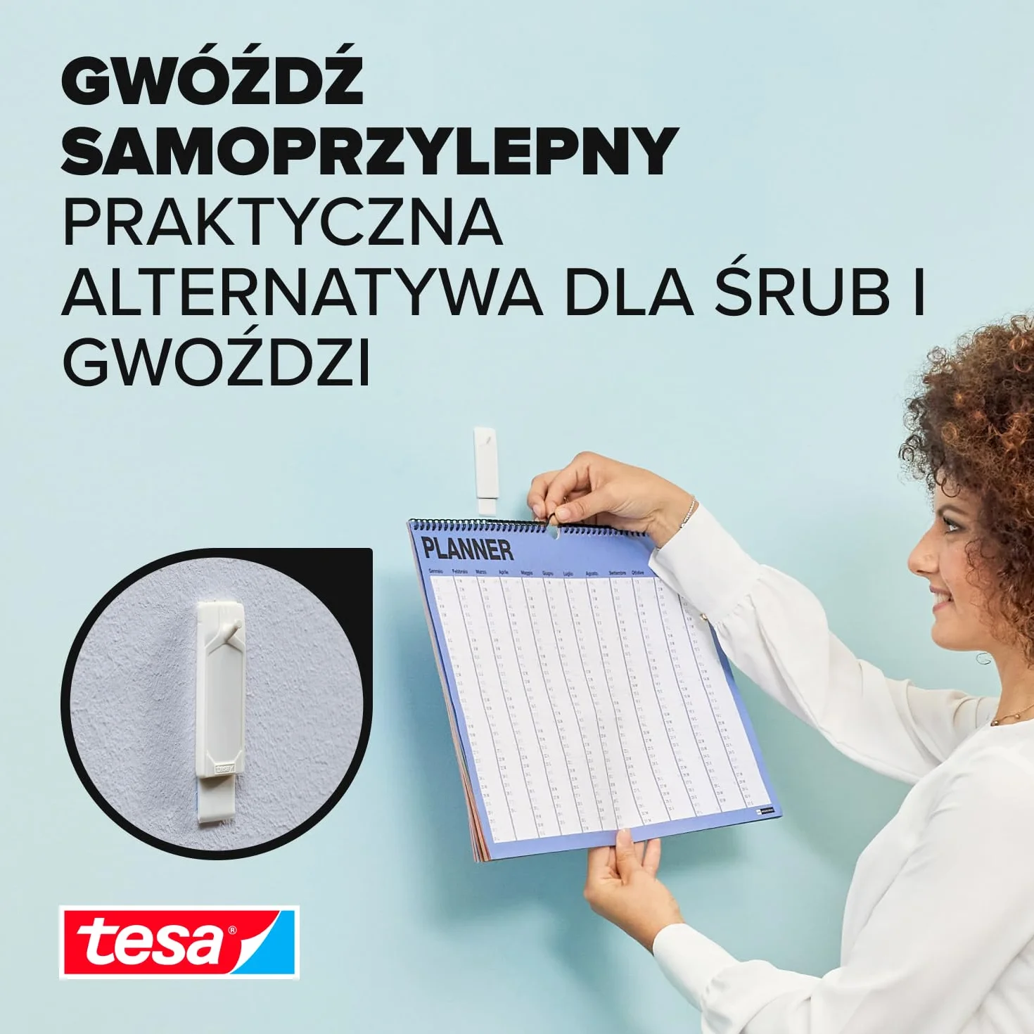 Tesa 77773-00000-00 Haczyk Samoprzylepny, Biały, 2 x 1 kg