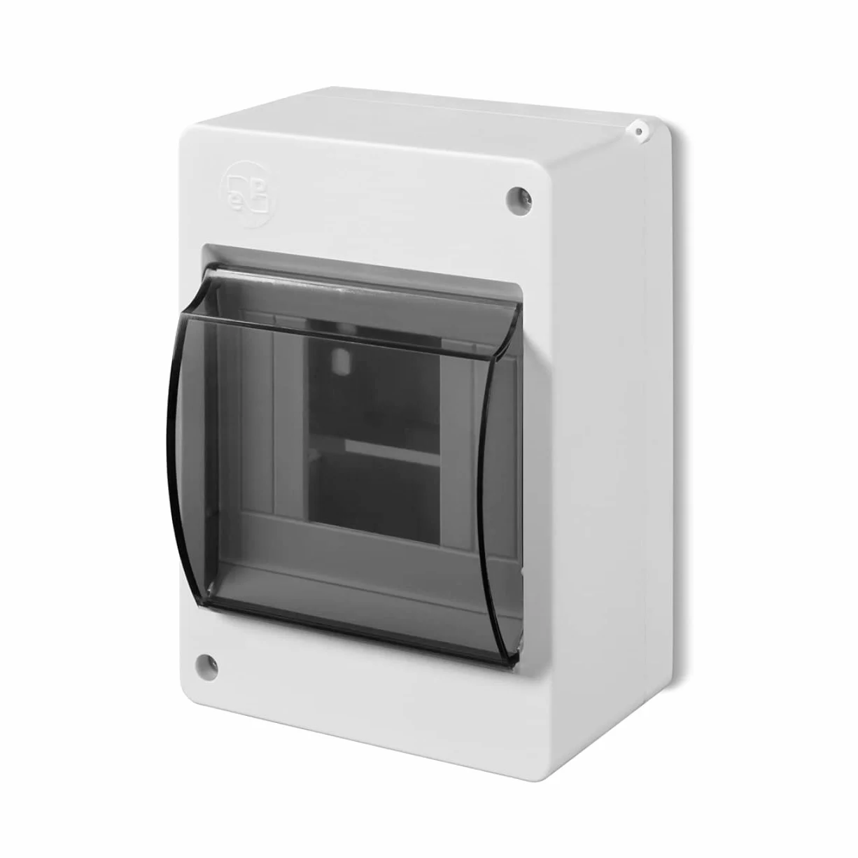 ELEKTRO-PLAST Montaż natynkowy mały rozdzielacz skrzynka rozdzielcza skrzynka bezpiecznikowa 1-rzędowa 4 moduły IP30 jasnoszara