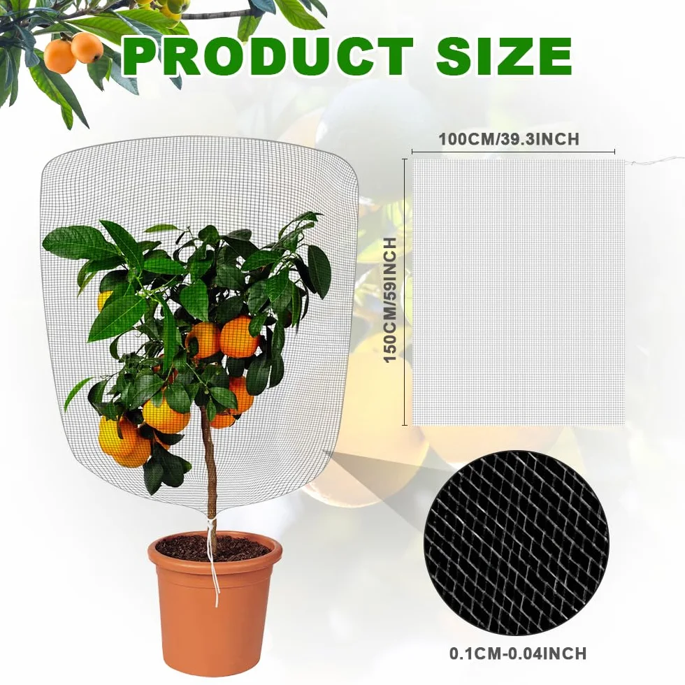 OFFCUP Siatka chroniąca przed owadami 2 sztuki drobnej siatki ogrodowej 1 m x 1,5 m