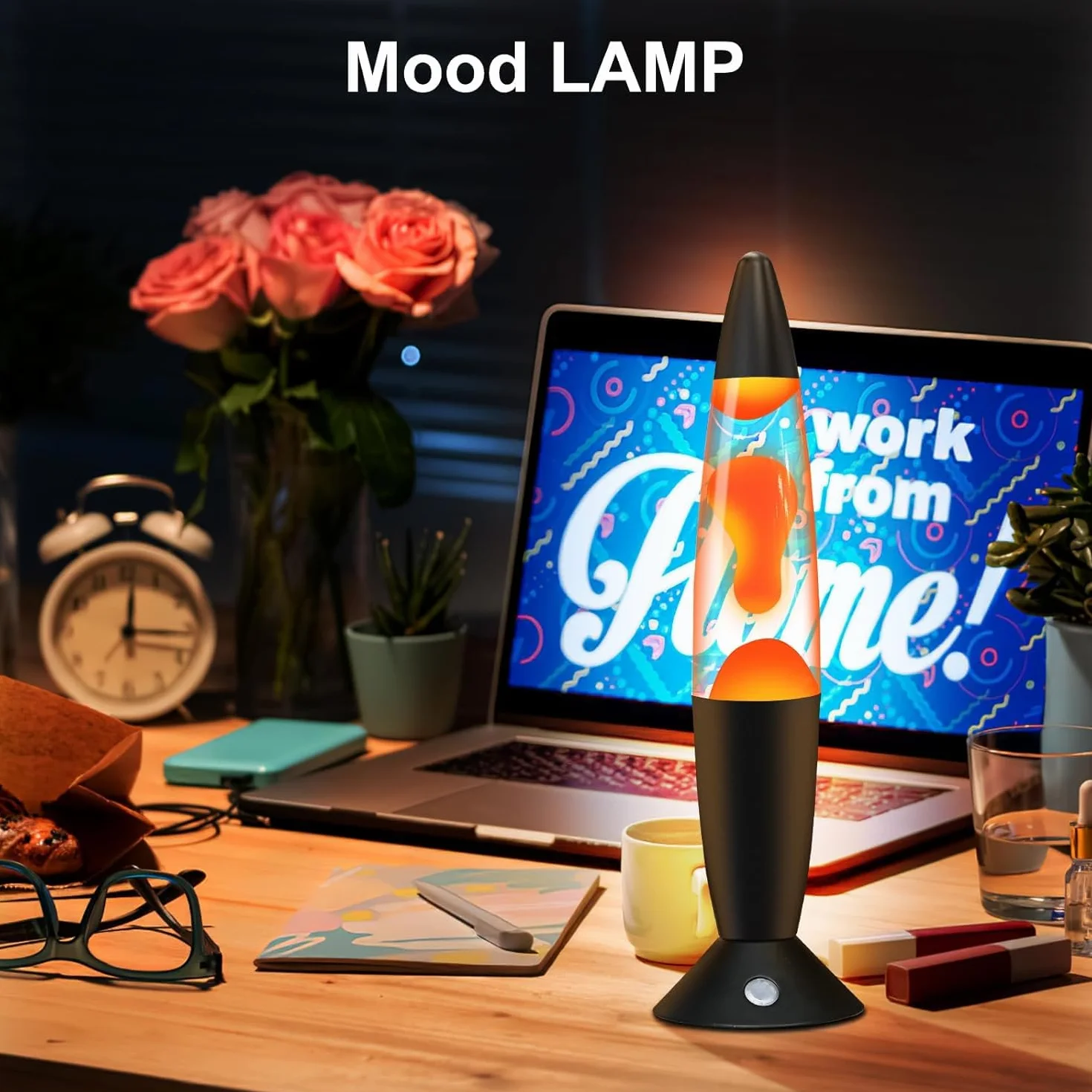 Lampa lawowa dla dzieci ze zmianą koloru, lampa lawowa, dla dorosłych, 17 kolorów, lampka nocna LED, relaksująca, idealna do sypialni, salonu, jako dekoracja domu