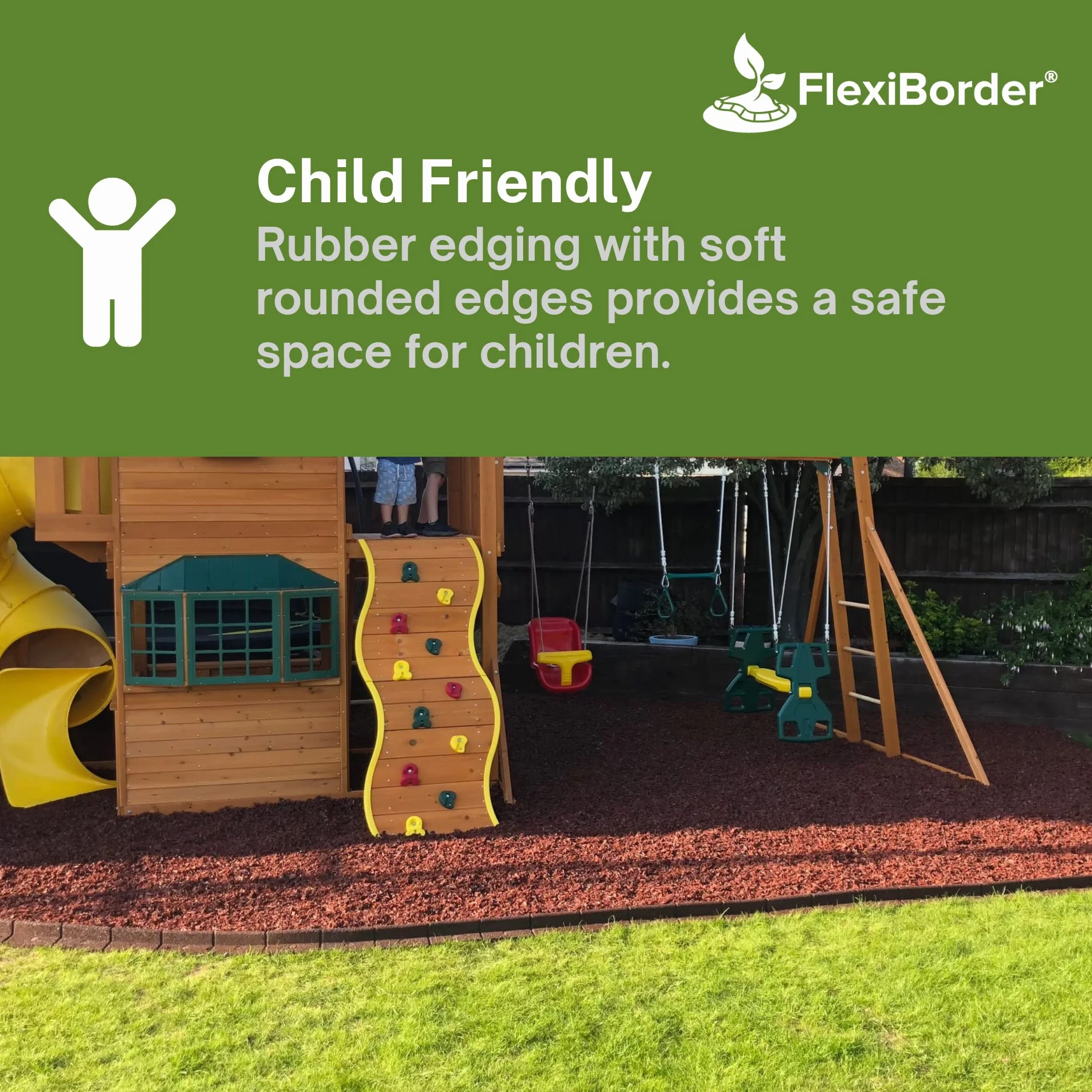EcoShape FlexiBorder elastyczny system krawędzi trawnika 6 x 1 metr czarny