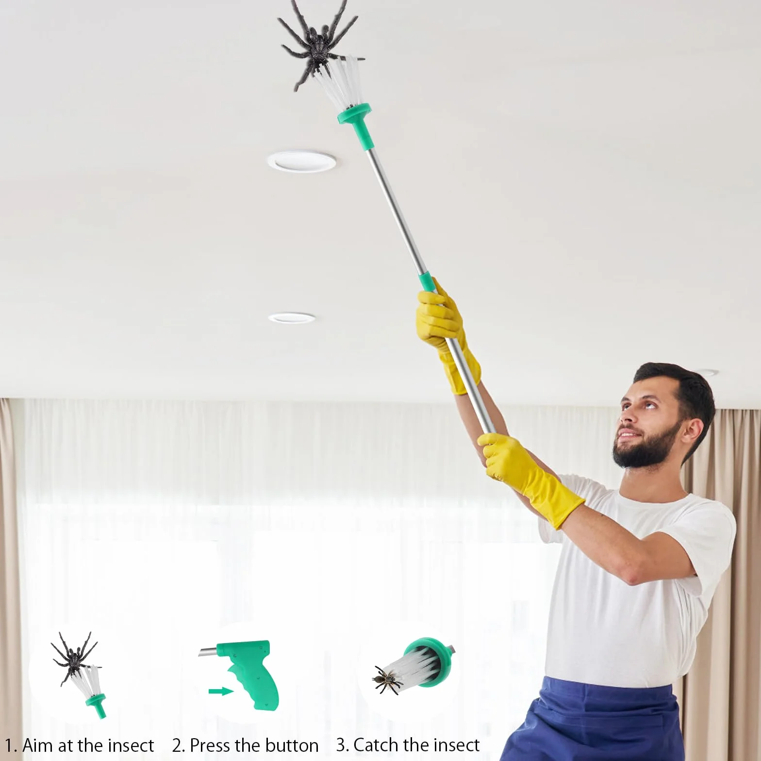 Łapacz do Pająków Spider Catcher Snapy Extra Długi Usuwacz Owadów