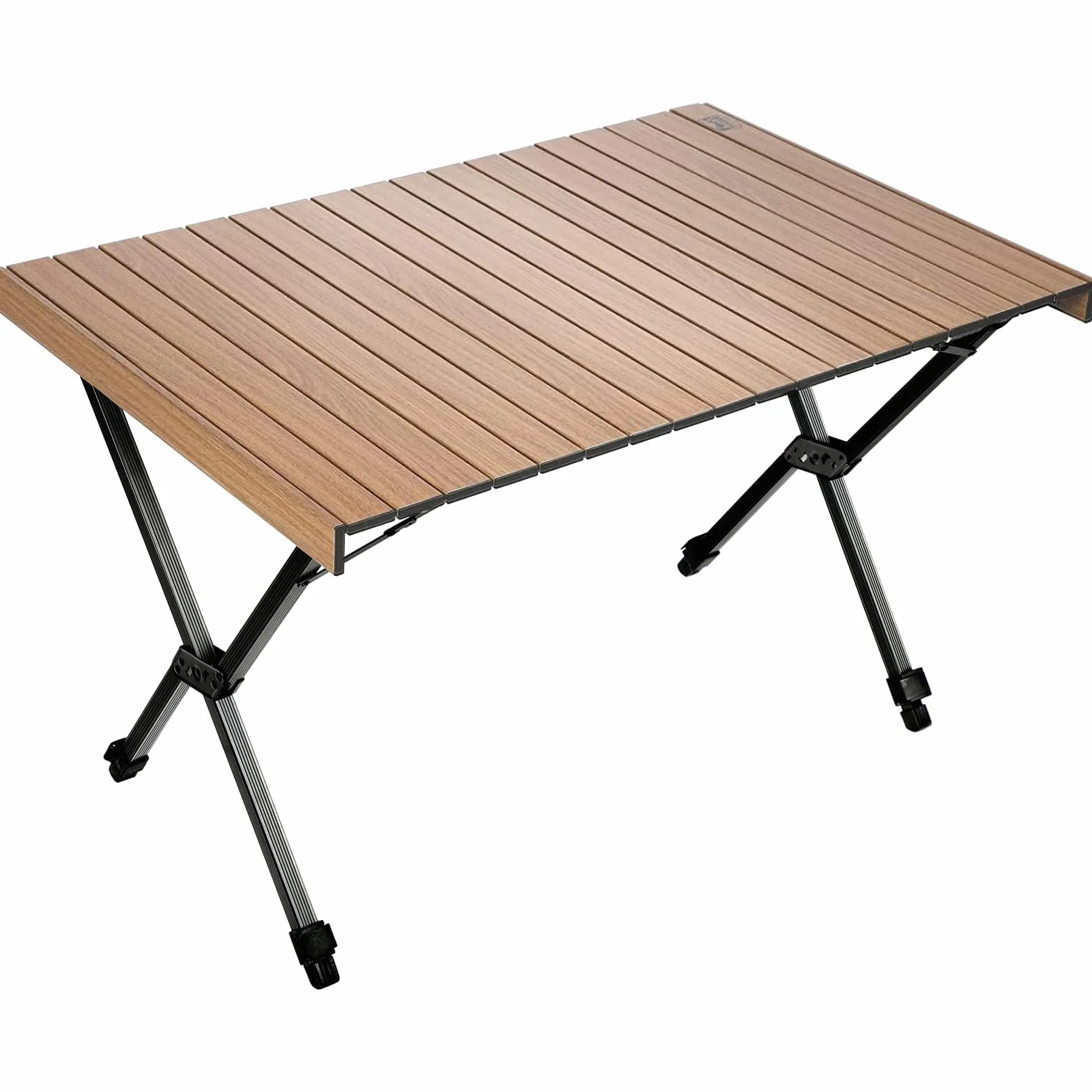 TIMBER RIDGE Składany Stół Kempingowy Aluminiowy 108 x 71 cm, Przenośny Zwijany Stół Piknikowy 1,2 m, Regulacja Wysokości, dla 4-6 Osób, do Ogrodu, na Zewnątrz, Grilla, Podwórka