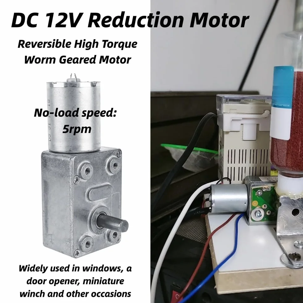 Reversible High Torque Getriebemotor DC 12V Reduktion Motor CW/CCW(5RPM)