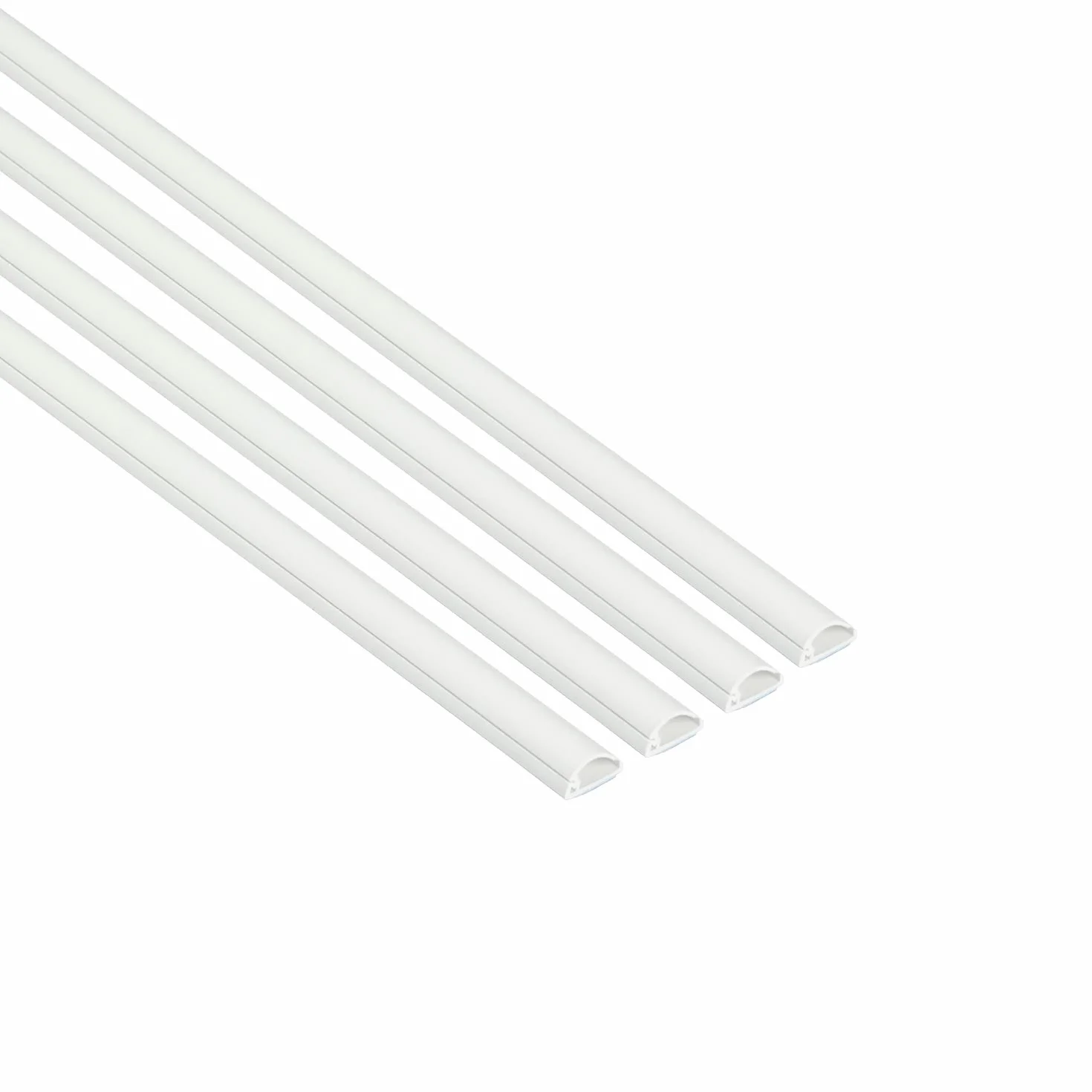 D-Line 16x8mm półokrągła listwa dekoracyjna, listwa elektryczna, osłona kabla - 4X 1m długości (opakowanie 4-metrowe) - biały 1D1608W/4