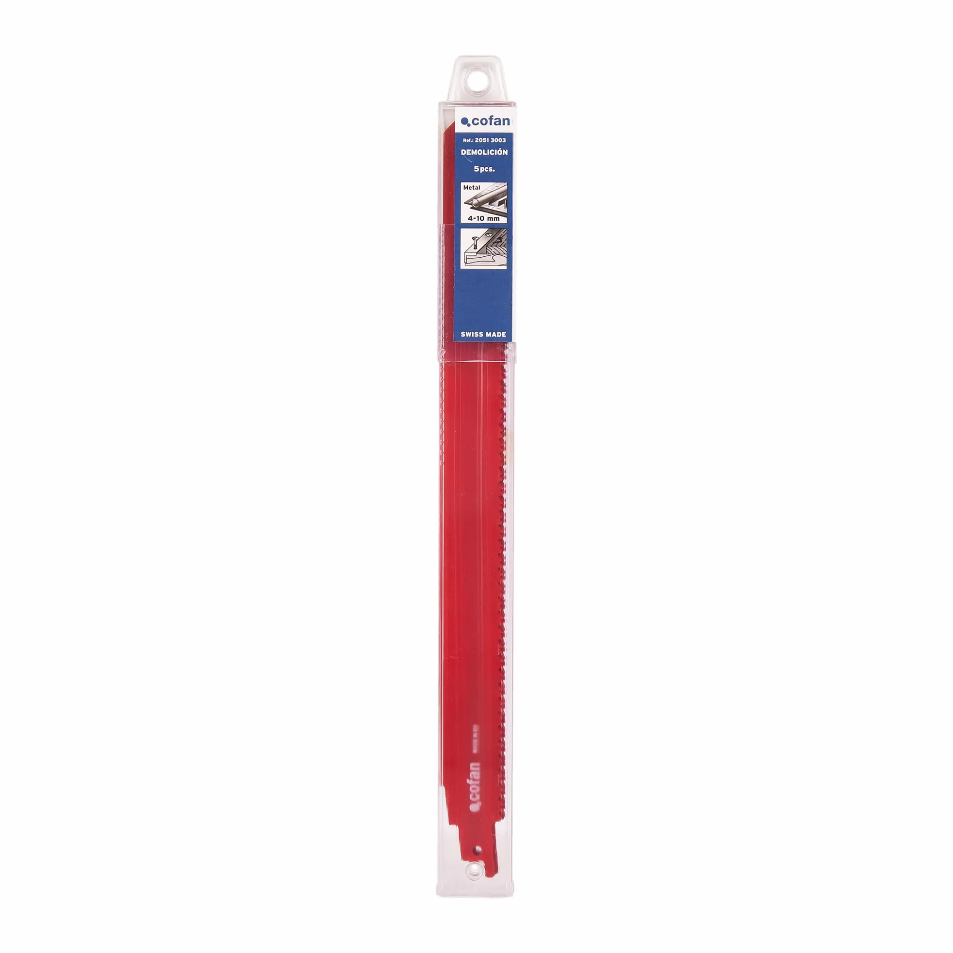 Cofan Brzeszczoty do pił szablastych do rozbiórki 5 sztuk 280 x 8-10 mm, uniwersalne brzeszczoty do wymagających cięć z wielu materiałów, ostre zęby