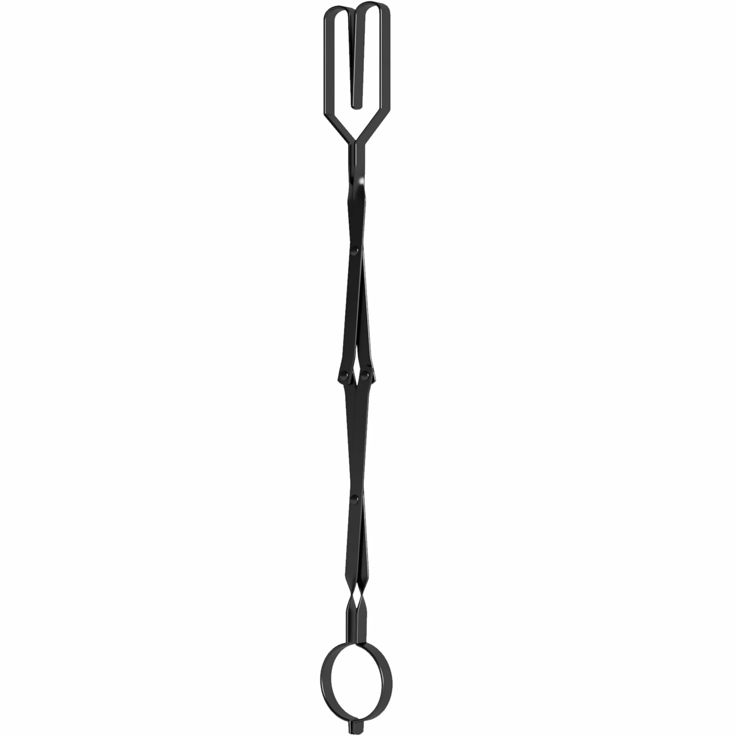 Kingson Arc Design Szczotki do kominka – 66 cm Chwytak do drewna opałowego do kominka wewnętrznego, paleniska na zewnątrz i ogniska obozowiskowego – szlifowany kolor czarny