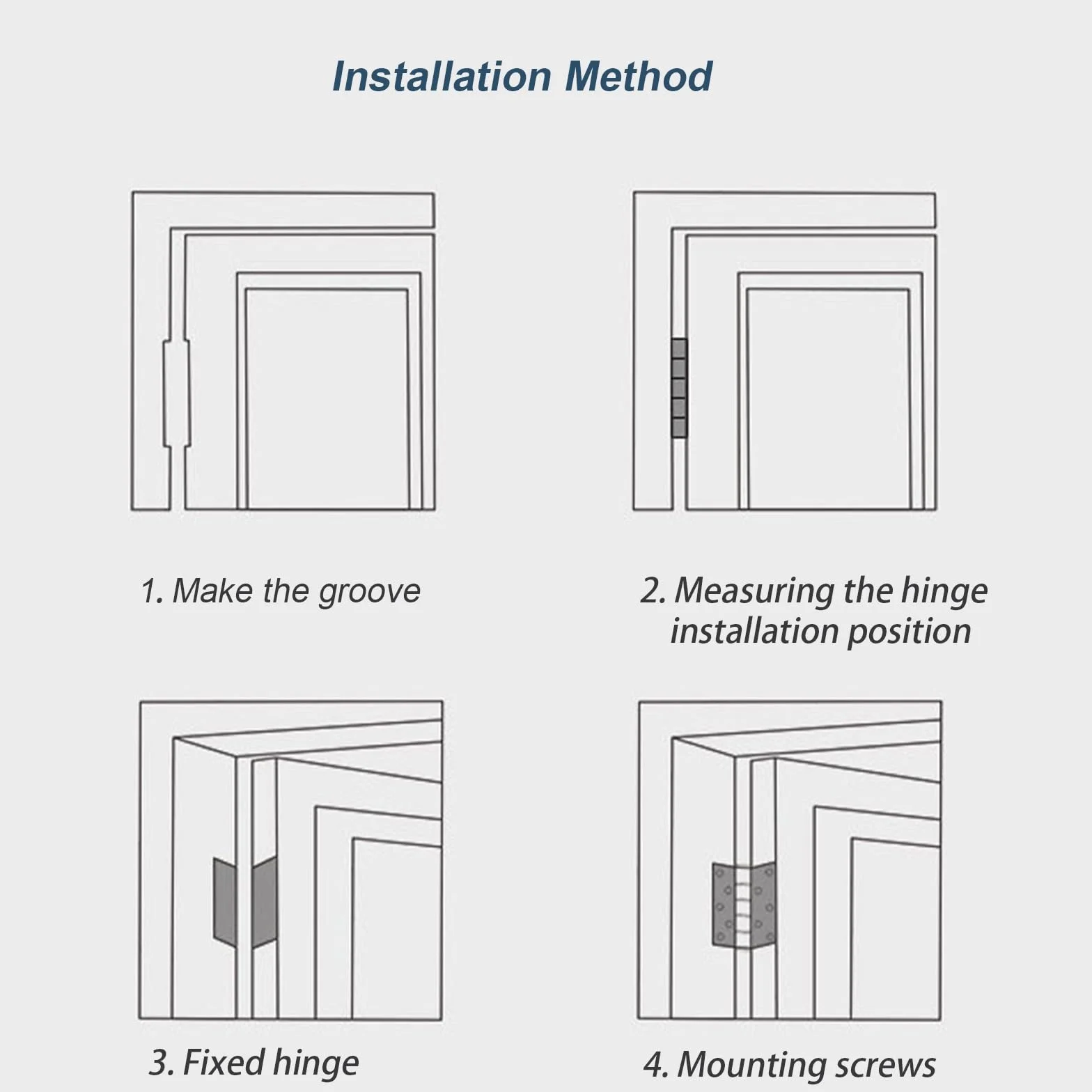 Thicker Narrow Full Mortise Butt Hinges for Interior Door, 5-inch (127 Mm), Stainless Steel Door Hinges, 4 Pack(Black)
