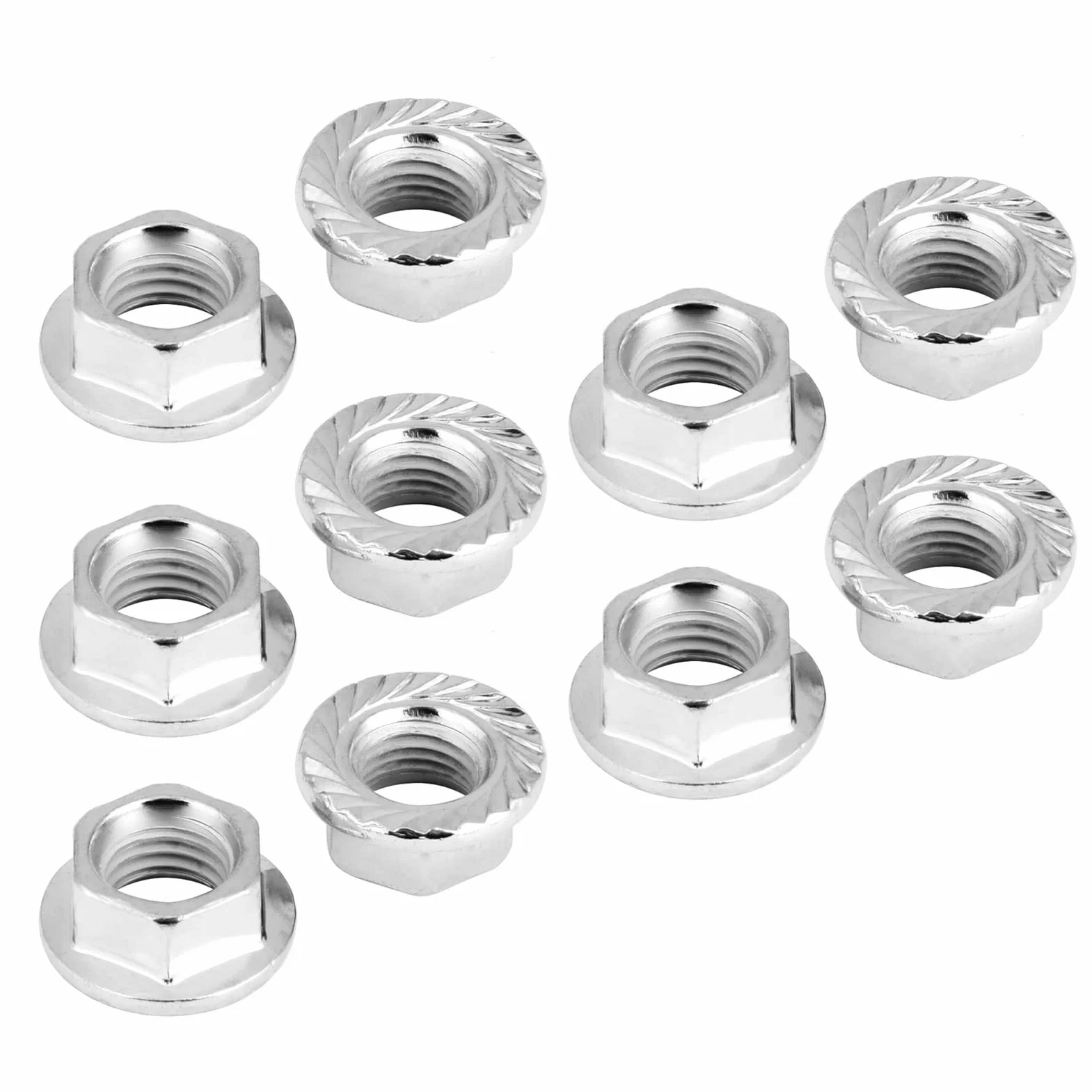 M10 x 125 Nakrętka M10x125 Nakrętki Nierdzewne Śruba 10 mm ząbkowany kołnierz Ss M10x1 25 M10x125 Wydech M10x1 Gwint koniec nakrętki 10 szt. Gwint końcowy Nakrętka sześciokątna