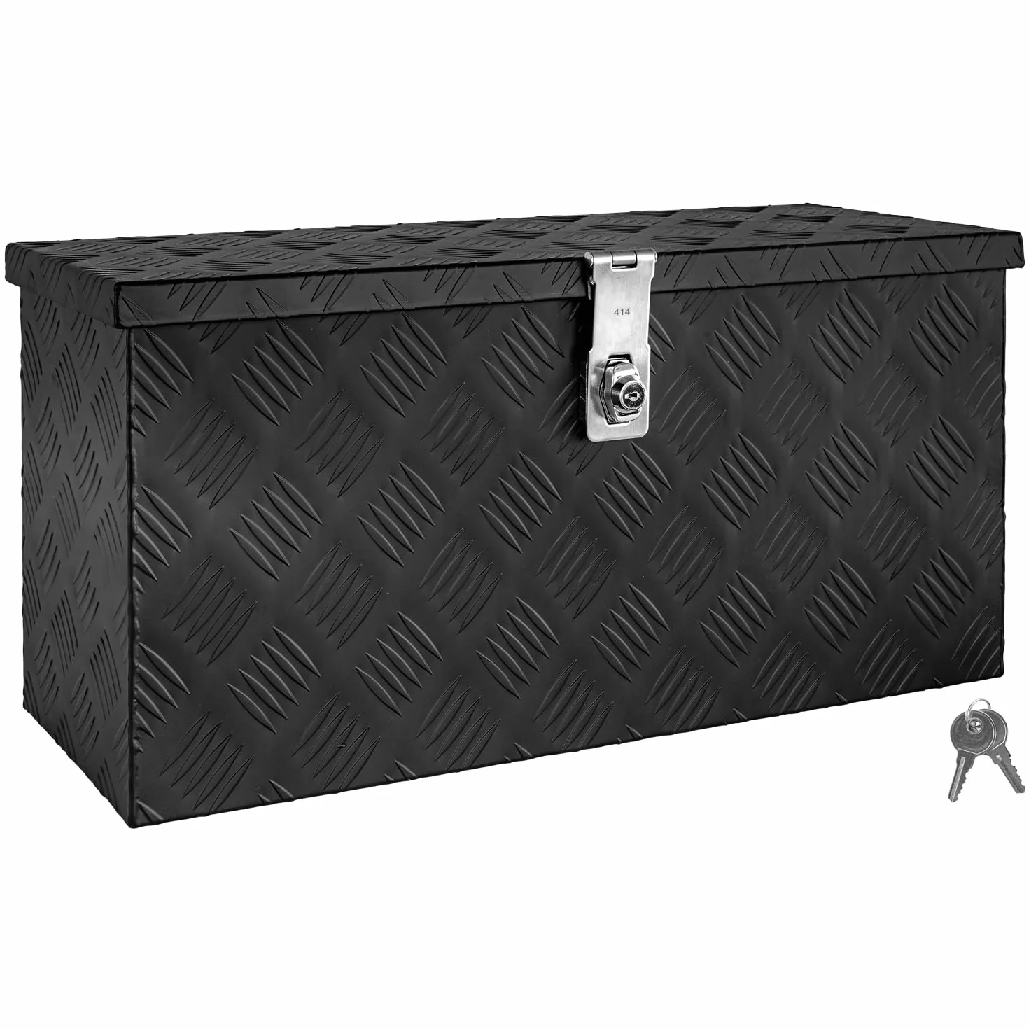 Skrzynka na dyszel, czarna, skrzynka na narzędzia, aluminiowa skrzynka z zawieszką, zamykana, aluminiowa skrzynka transportowa, skrzynka na narzędzia, aluminiowa skrzynka do przechowywania trucky