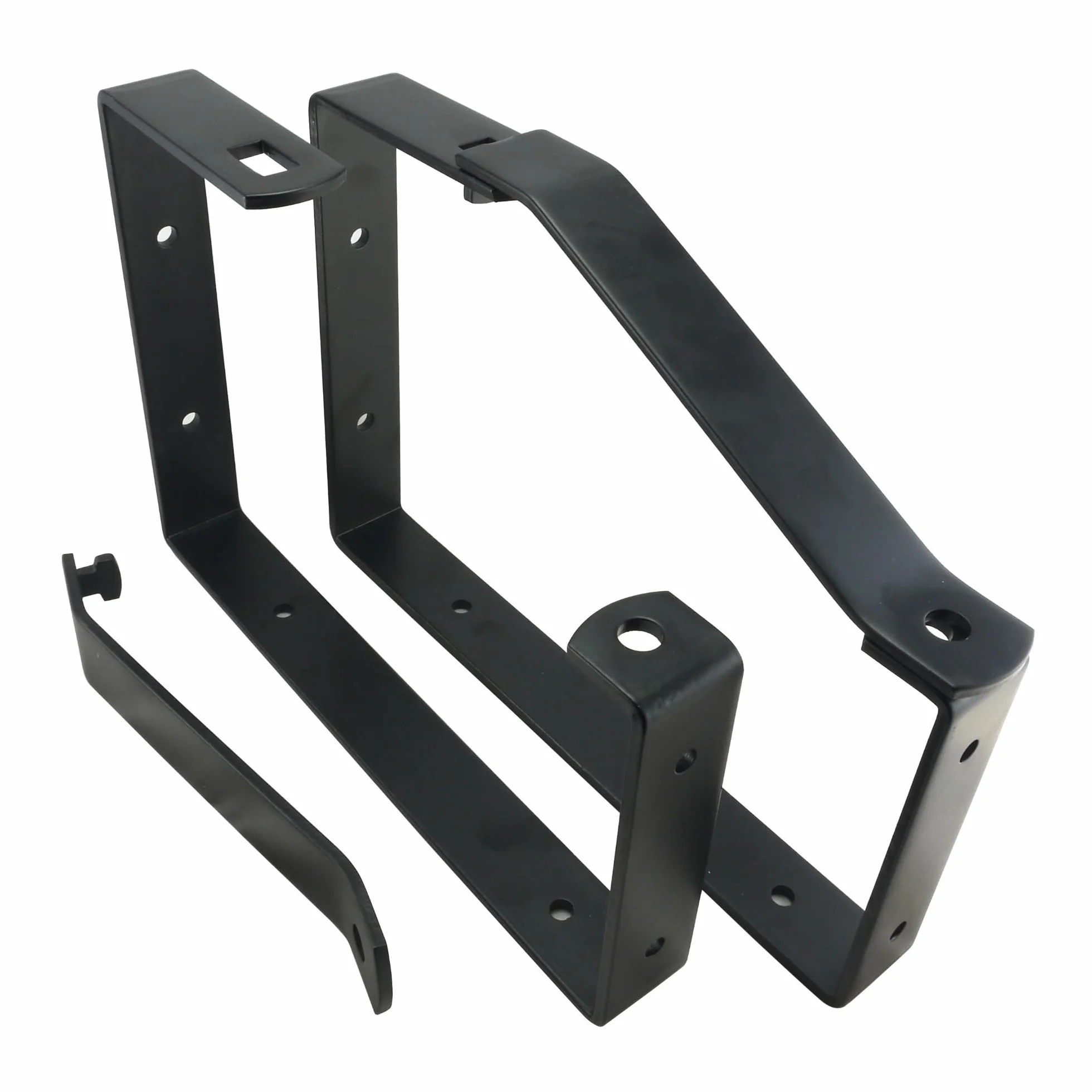 Keypak ST0555B 2-pak uniwersalnych zamykanych wsporników drabinkowych, bezpieczne przechowywanie, czarne, 170 x 235 x 30 mm
