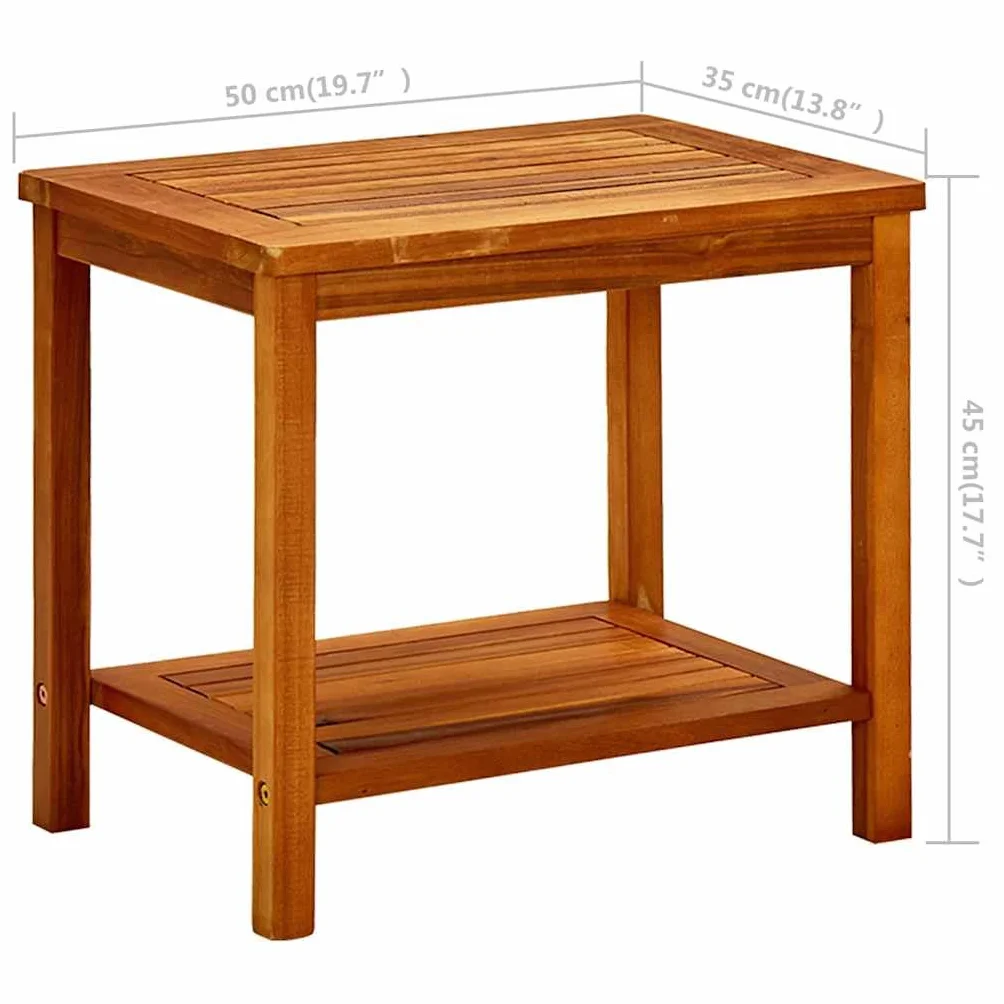 vidaXL Stolik kawowy 50x35x45 cm lite drewno akacjowe
