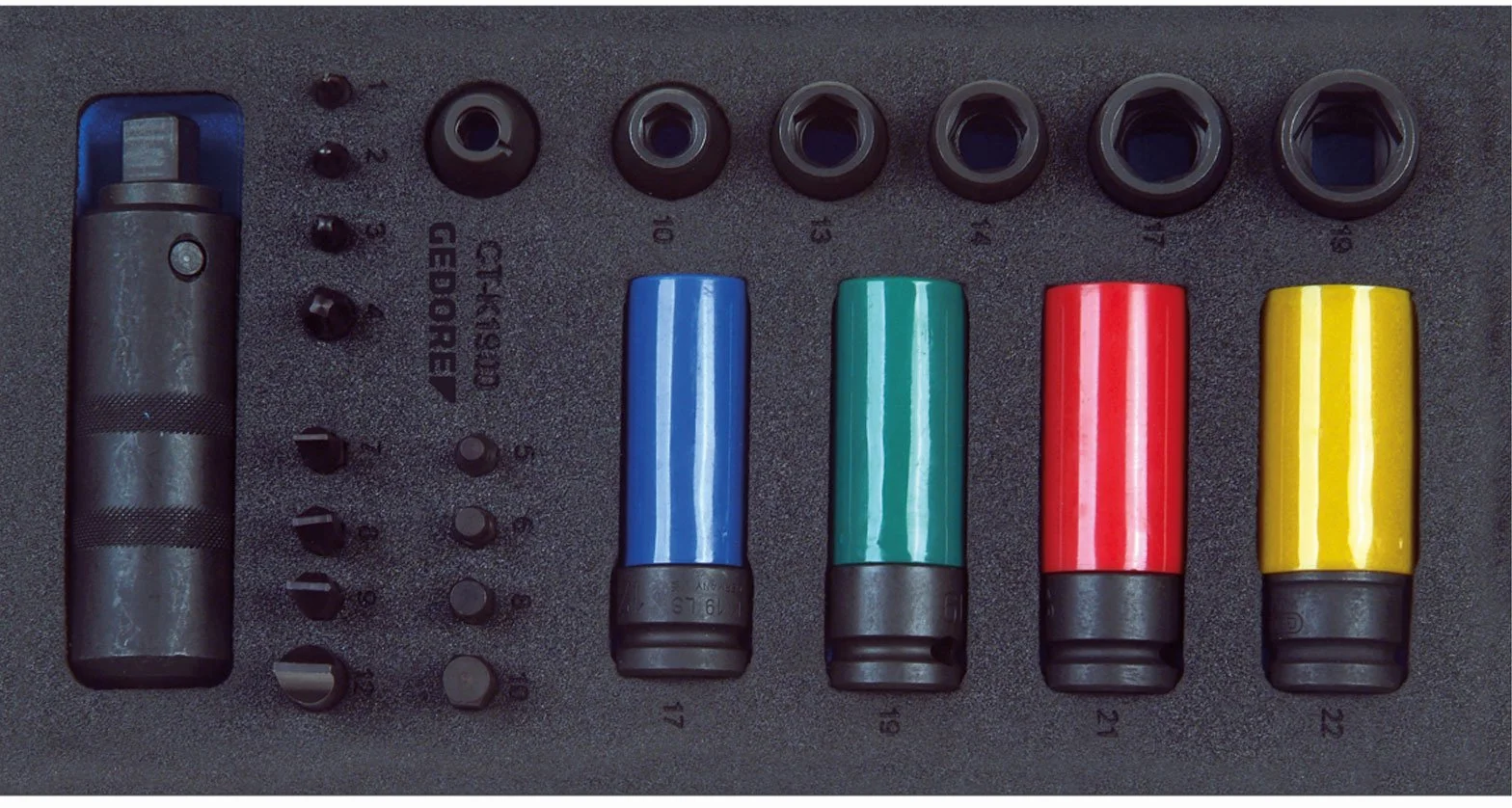 GEDORE 1500 CT1-K 1900 zestaw wykrętaków 1/2" w module Check-Tool
