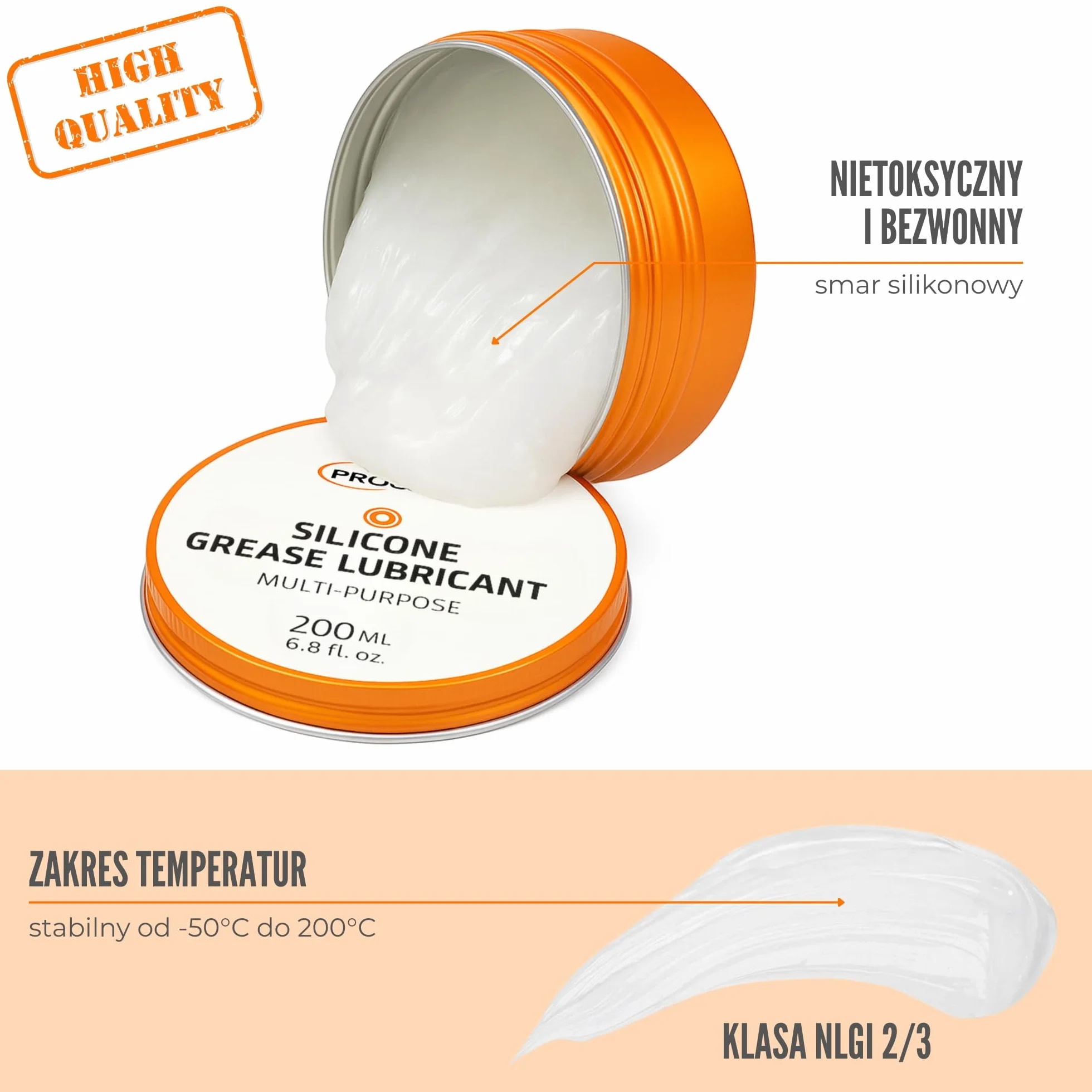Prounol Smar Silikonowy 200ml - 100% Wodoodporny Smar Uszczelniający