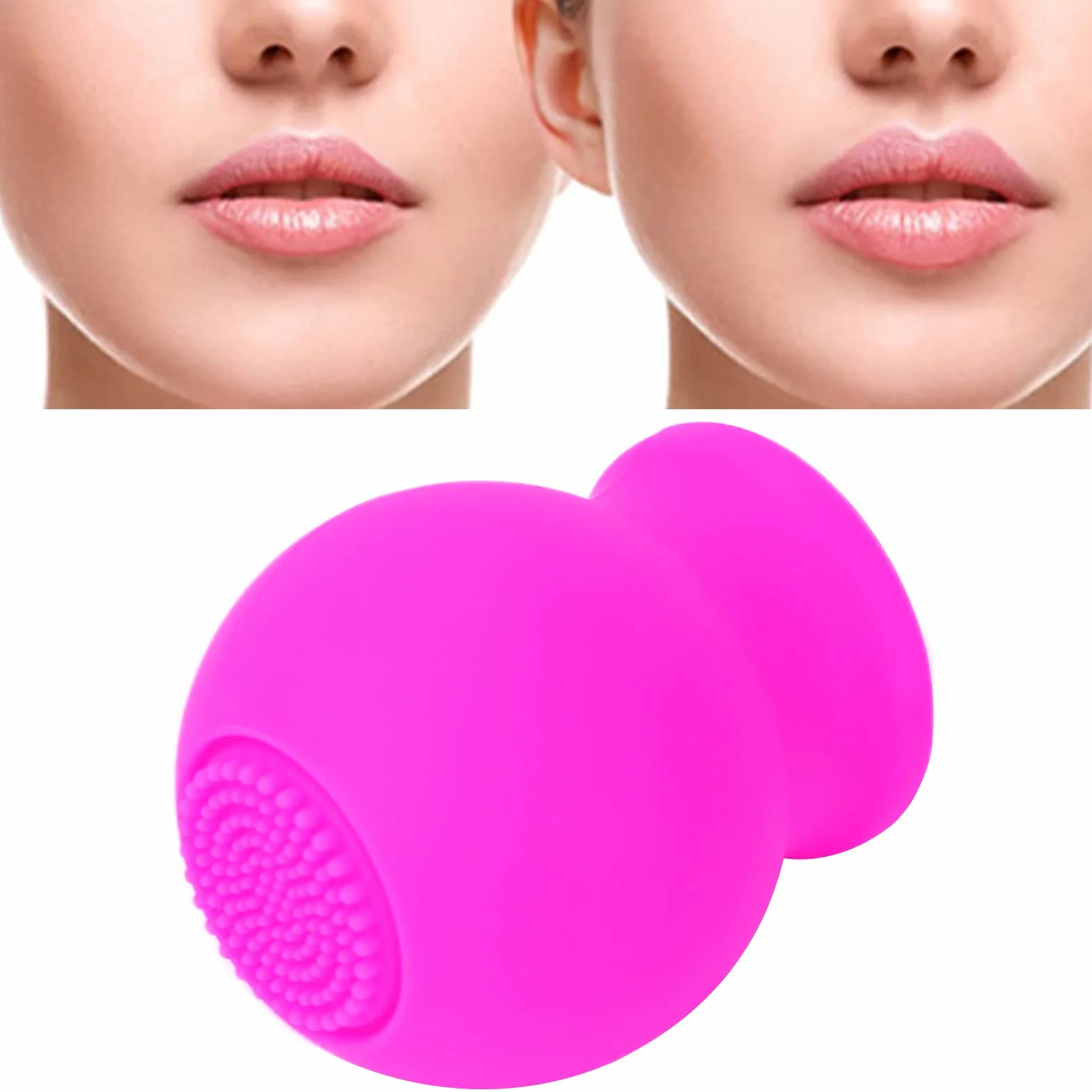 Miękki Silikonowy Pout Lips Enhancer Plumper Tool, Lip Plumper Device Lip Filler Beauty Pump, Pout Mouth Tool, Miękka Szczoteczka do Ust Lip Pump For Sexy Lip Mouth(różowy)