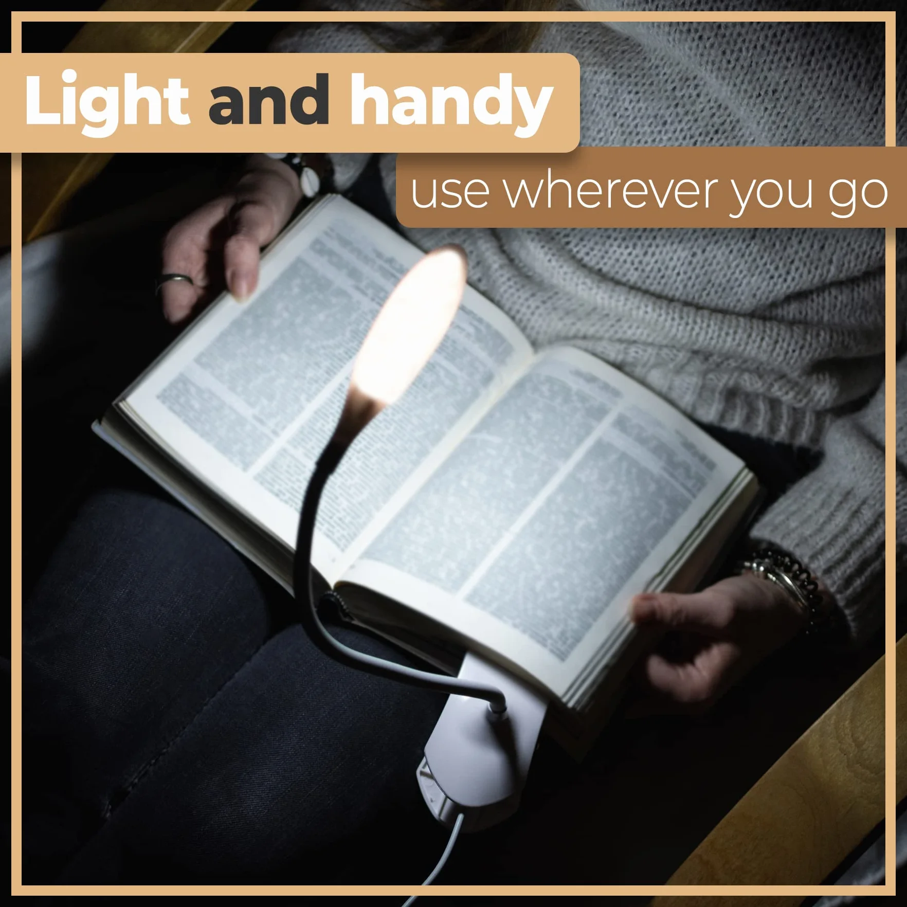 Retoo Lampa do czytania książek, zacisk, USB, do wielokrotnego ładowania, 360°, elastyczna lampa zaciskowa z 14 diodami LED, bezstopniowa jasność, lampka do łóżka, do podróży, łóżka, nauki, pracy