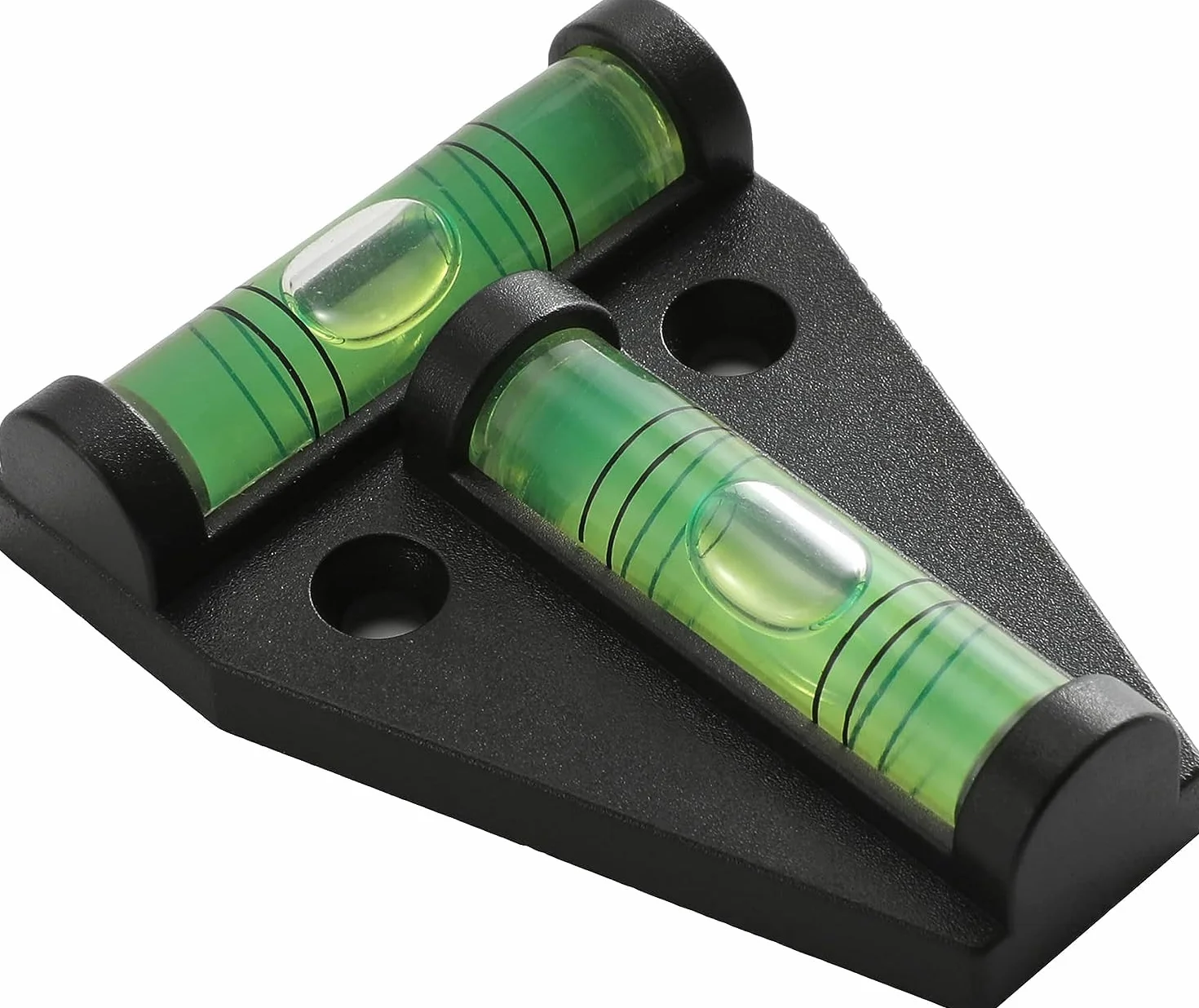 DIGIFLEX 2-drożna mini poziomica w kolorze czarnym – małe narzędzie do poziomowania bąbelków w kształcie litery T do pomiaru w podróży – poziomica do przyczepy kempingowej meble ramki na zdjęcia