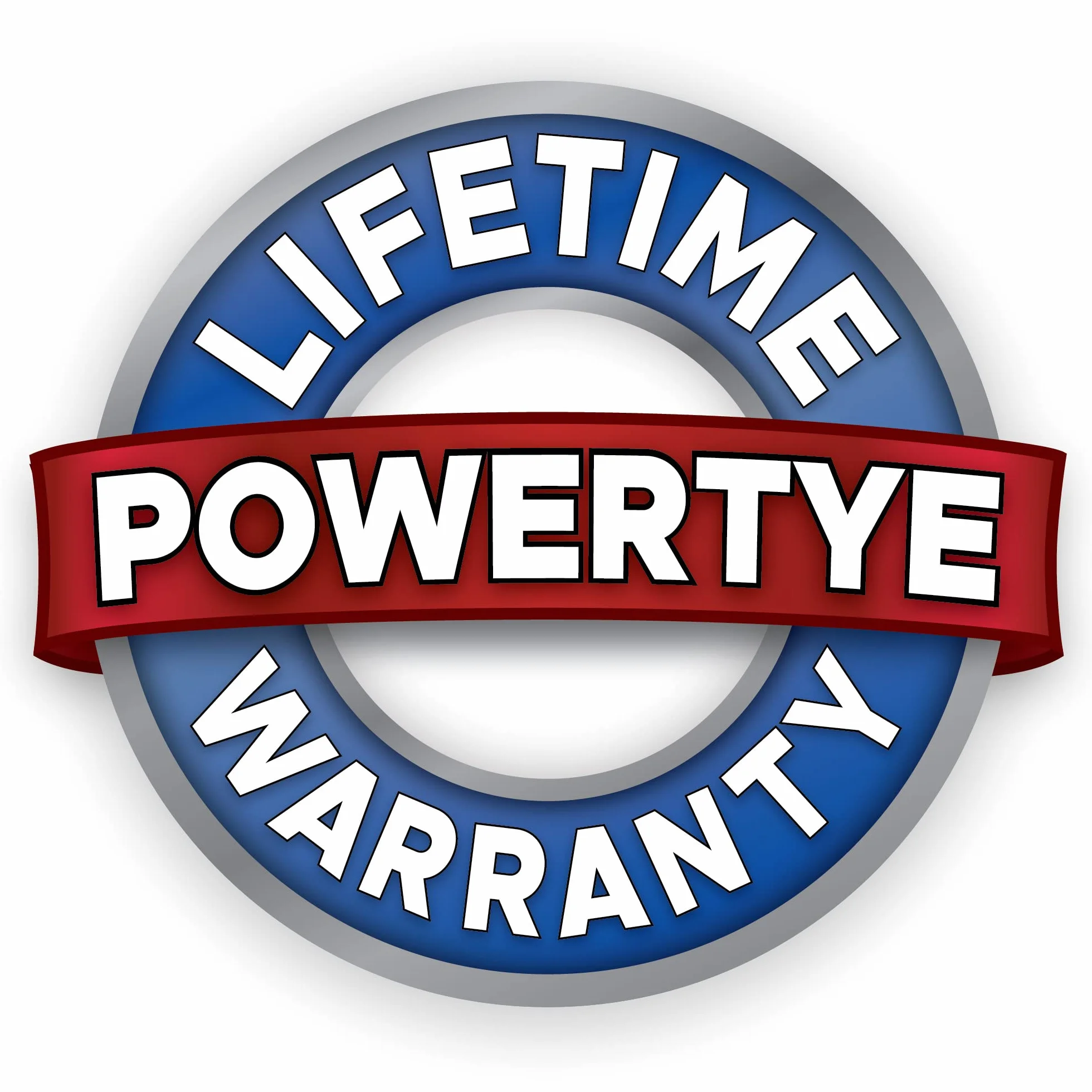 PowerTye Klamra zatrzaskowa 5 cm x 3,7 m wykonana w USA z wytrzymałymi haczykami zatrzaskowymi, niebieska (para)