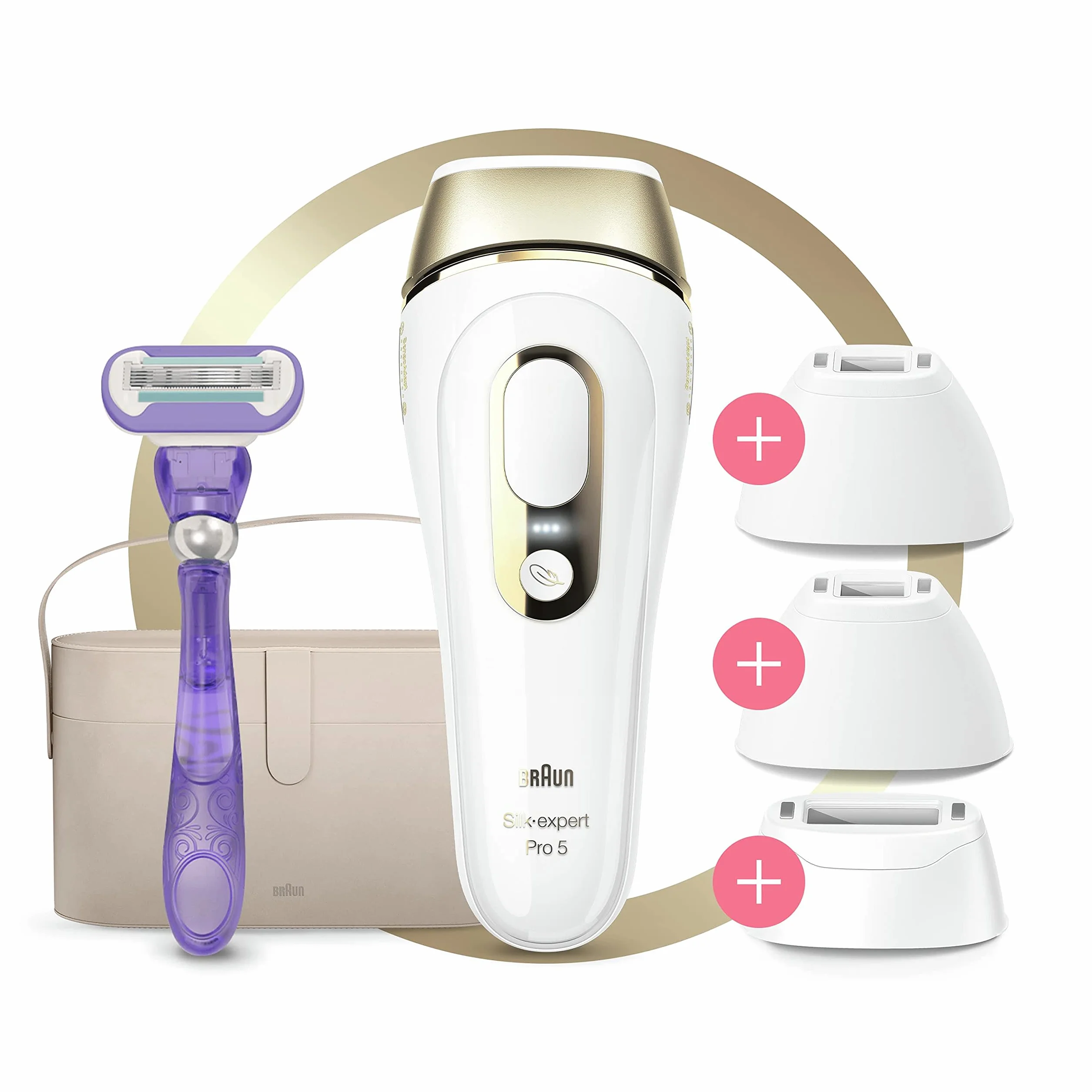 Braun Silk-expert Pro 5 Depilator Laserowy, Biały/Złoty