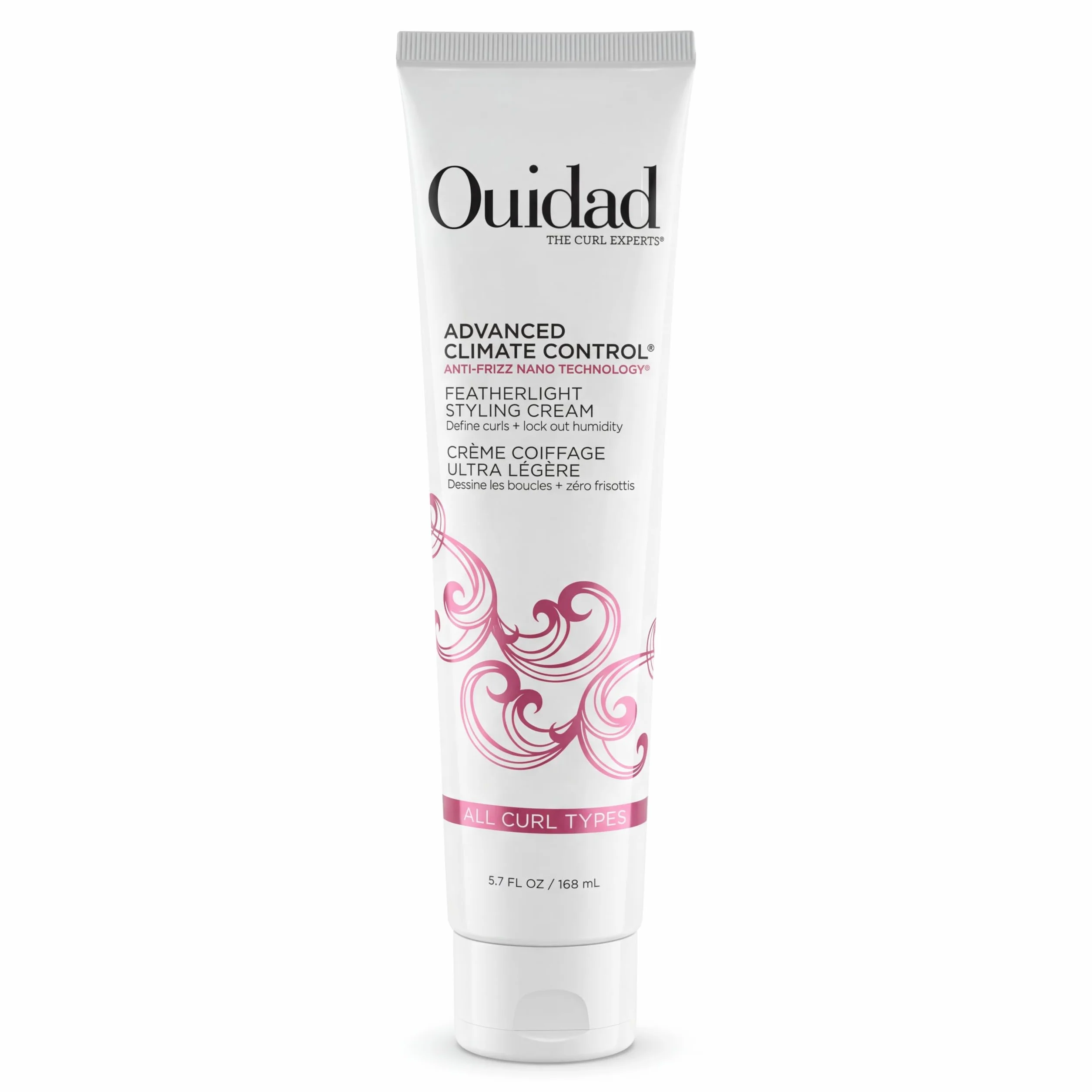 Ouidad Advanced Climate Control Featherlight Styling Cream Defines Curls Soft Hold Heat Ptotected 168ml