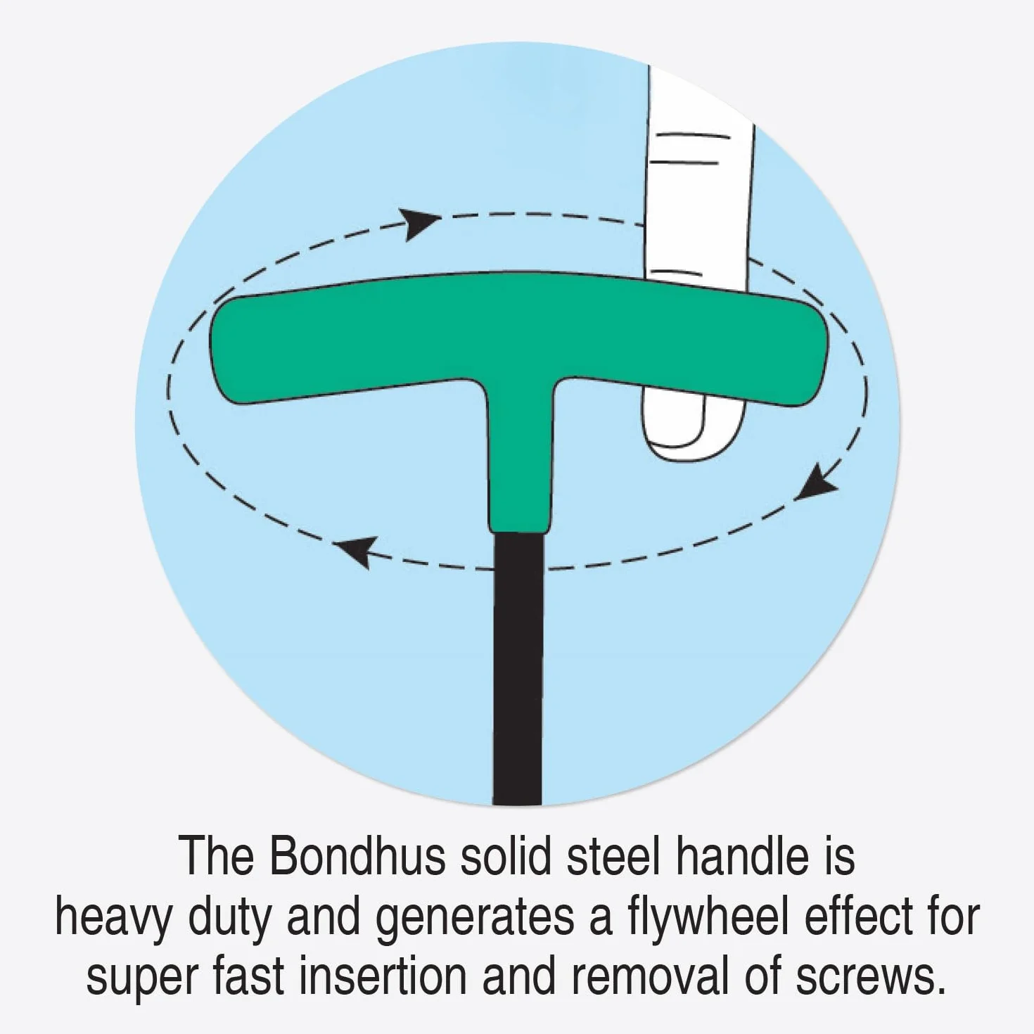 BONDHUS, HTX10FS 10PC 3/32-3/8 T-Handle HEX Set, 13390