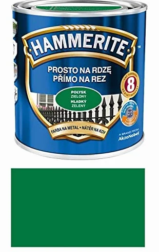 Hammerite Metalowa farba chroniąca przed rdzą, 250 ml, błyszcząca, zielona