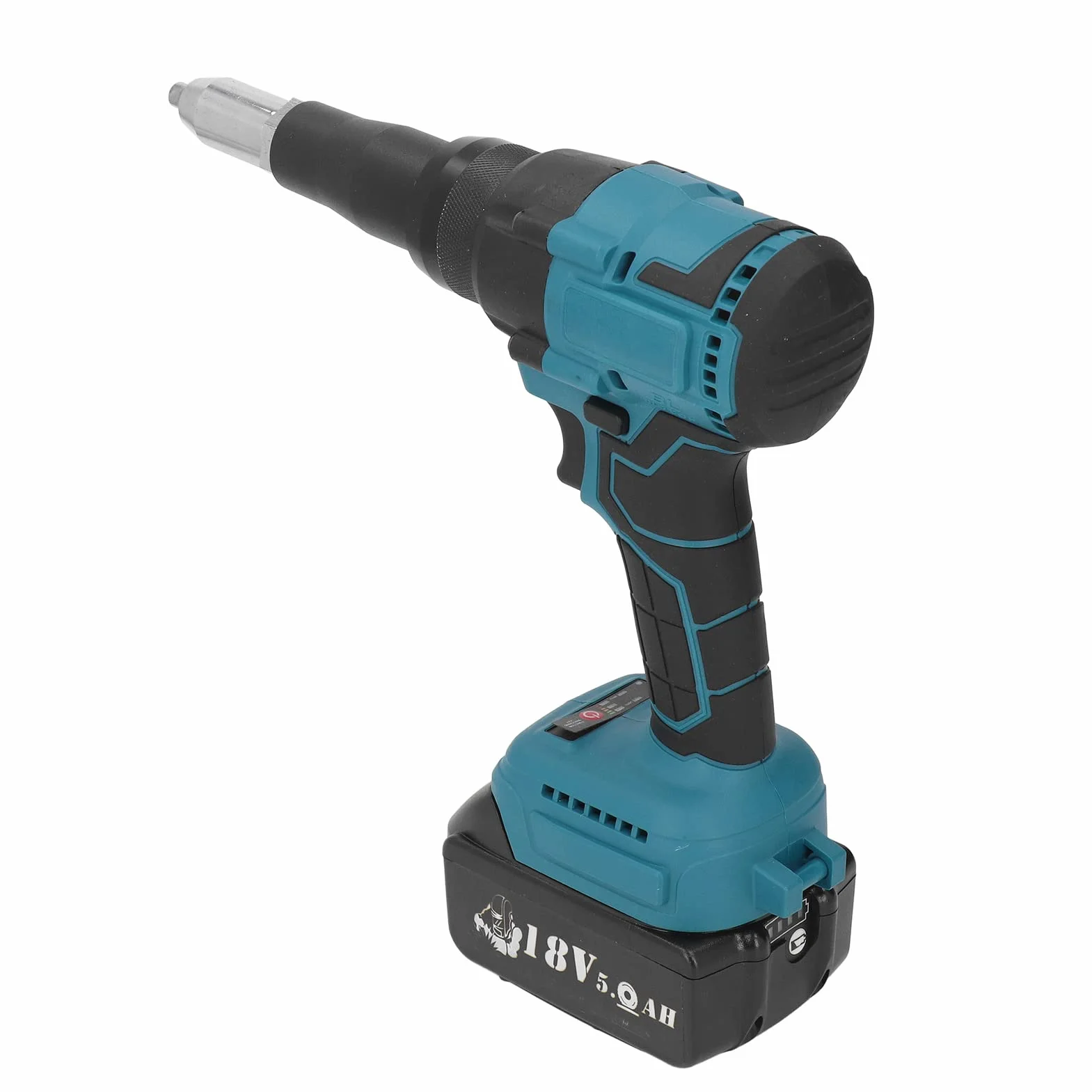 Akumulatorowy Pistolet do Nitów 18V, Elektryczny Nitownica Bezszczotkowa LED Adapter do Wiertarki do Nakrętek Automatyczny Rivet Nut Hand Tool dla Przemysłu Indywidualnej Dekoracji