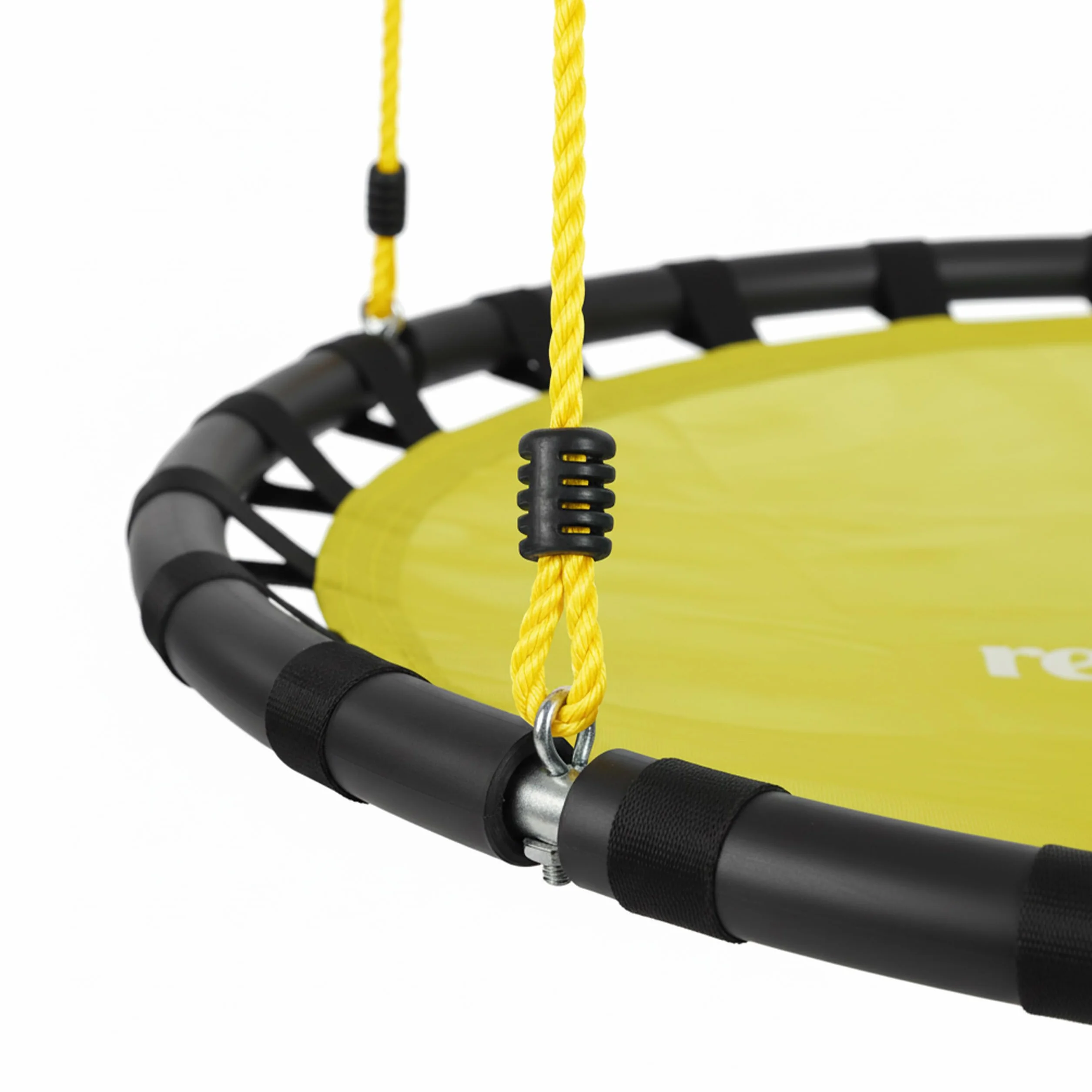Relaxdays Okrągła huśtawka wisząca 120 cm do 100 kg żółta