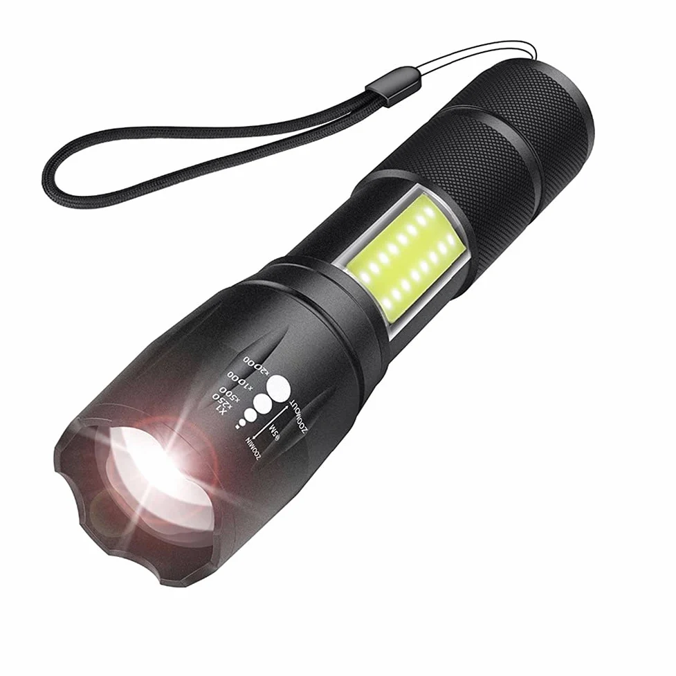 String Lights Super jasna latarka LED ze światłem bocznym COB 4 tryby oświetlenia Wodoodporna latarka LED na kemping, Oświetlenie nocne do jazdy konnej (kolor: 2)
