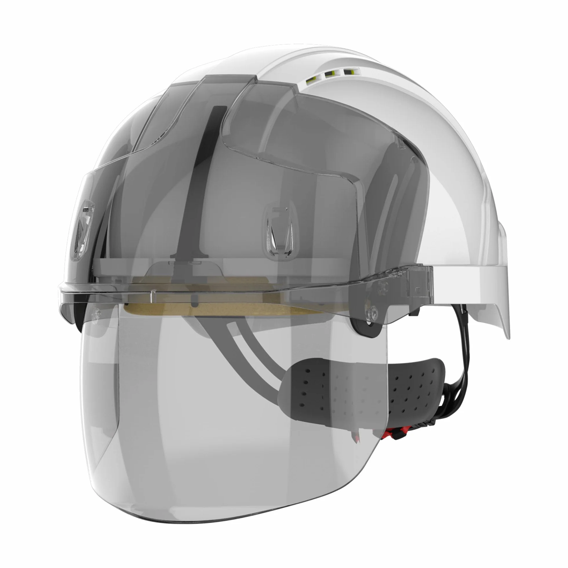 JSP Kask EVO VISTAshield Wentylowany Biały/Smk - Koło Zapadkowe
