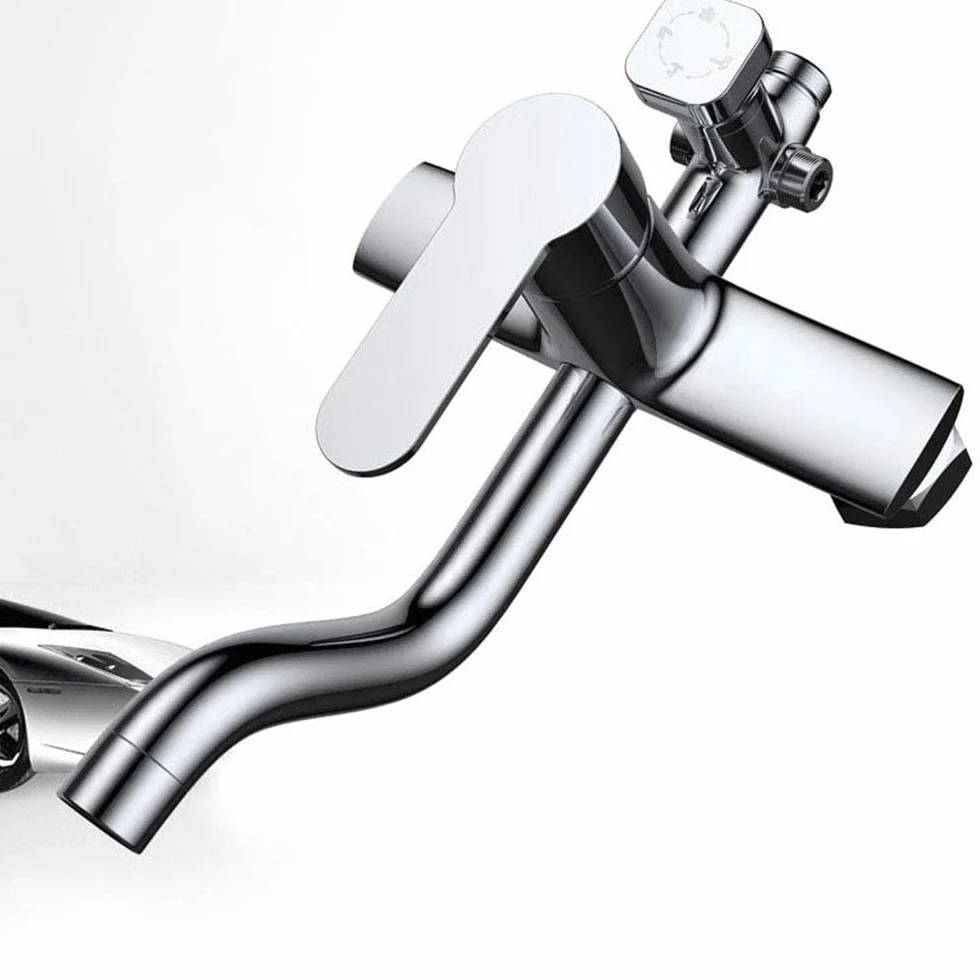 Baterie prysznicowe, bateria do wanny prysznic kran do łazienki bateria wannowa ścienny deszczownica zestaw prysznicowy Mixer Tap, Chrome