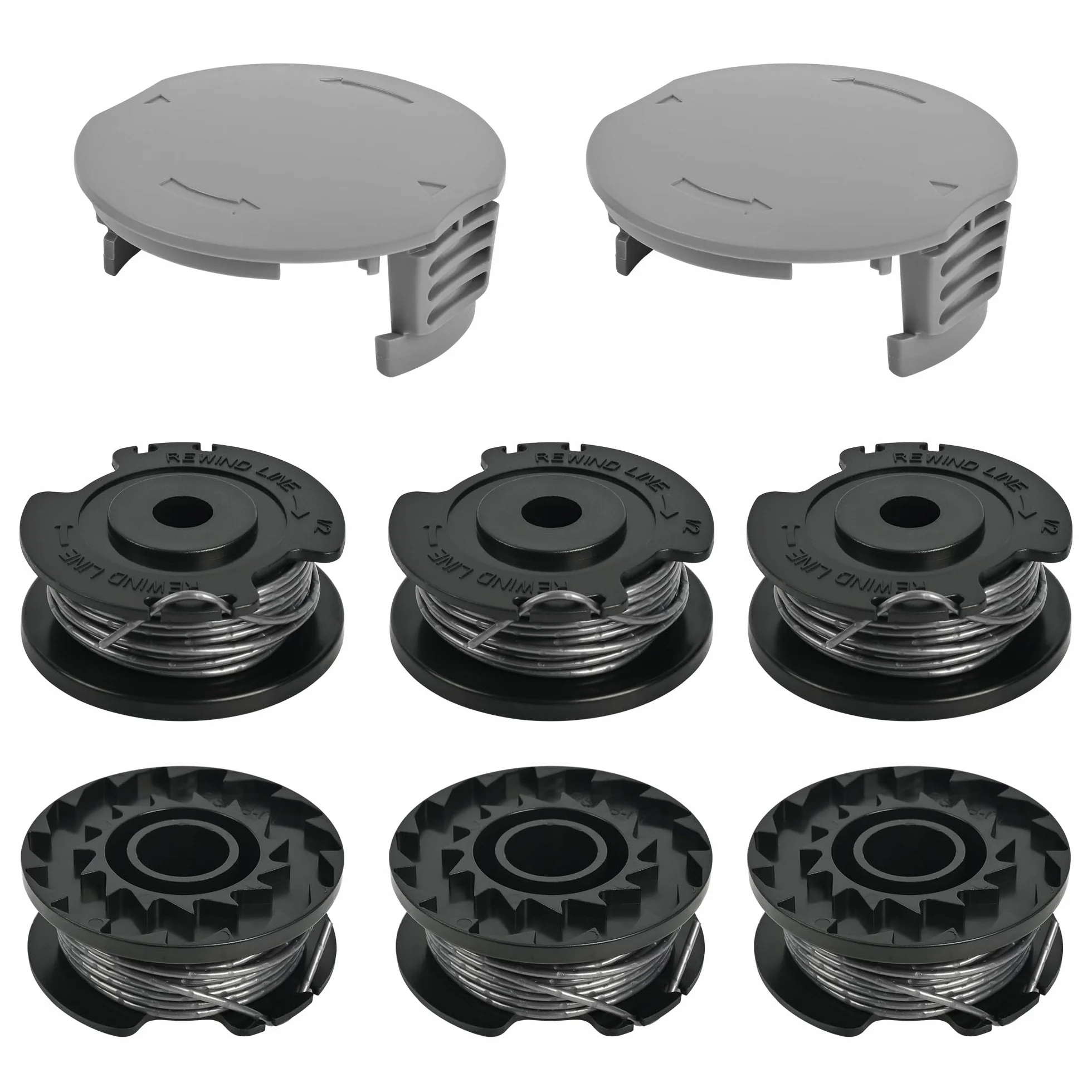 Szpula żyłki do podkaszarki Bosh EasyGrassCut, 6 szpulek żyłkowych F016800569 i 2 osłony na szpulki F016F05320