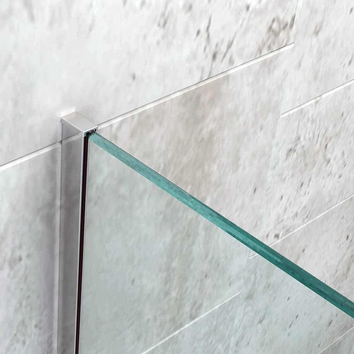 BERNSTEIN Przegroda prysznicowa Szkło Kabina prysznicowa bez brodzika Walk-In Nano ESG Szkło hartowane Echtglas EX101 Szkło przezroczyste 120 x 200 cm